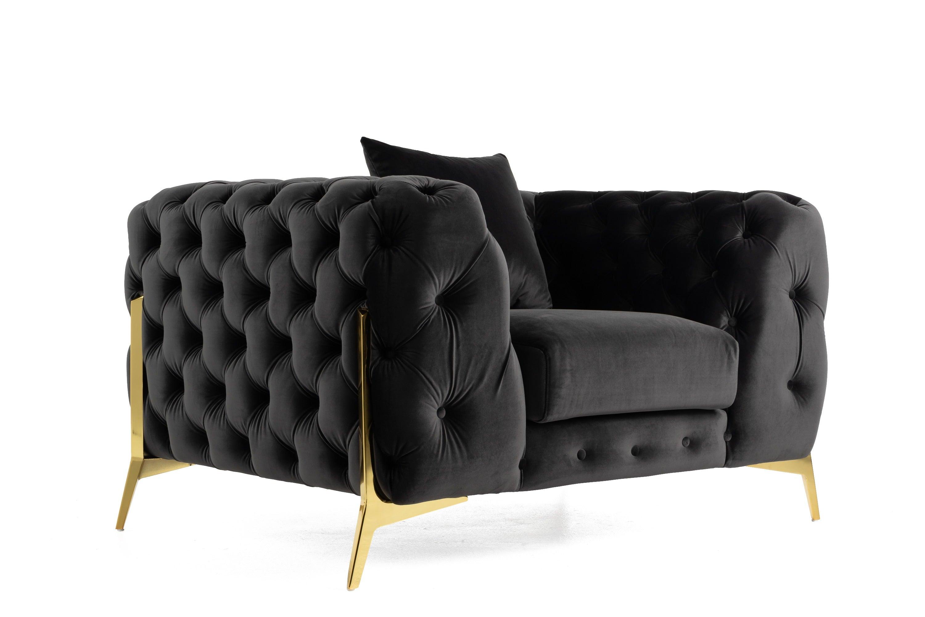 Divani Casa Clarice Transitional Velvet Chair