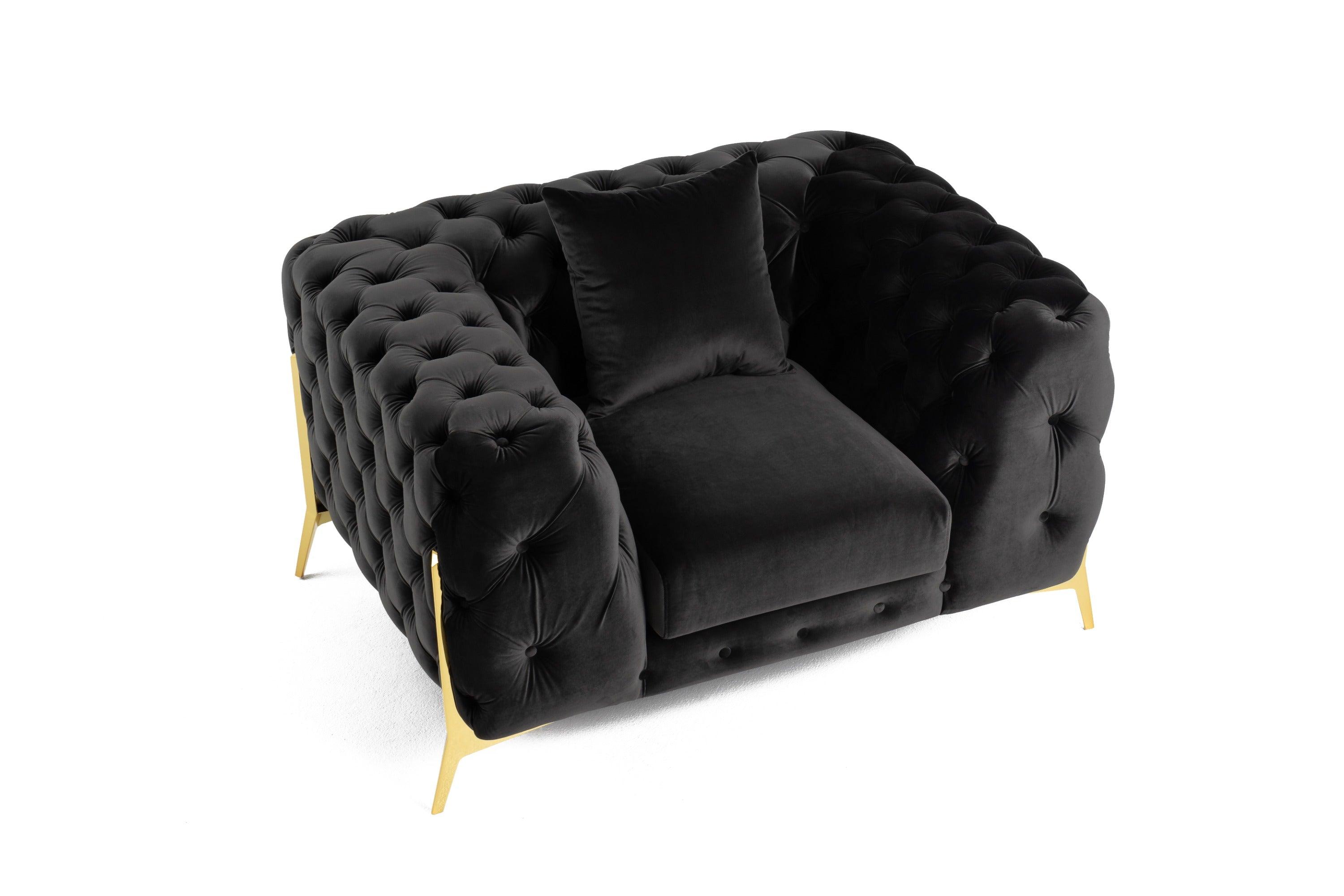 Divani Casa Clarice Transitional Velvet Chair