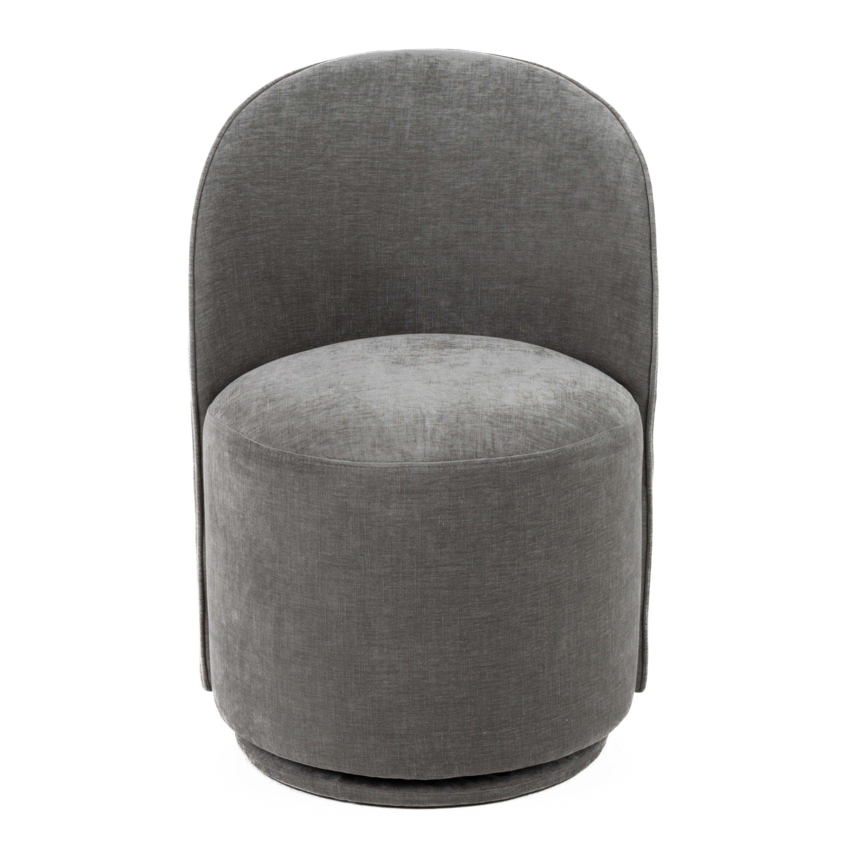 Modrest Correa Modern Dove Fabric Swivel Dining Chair