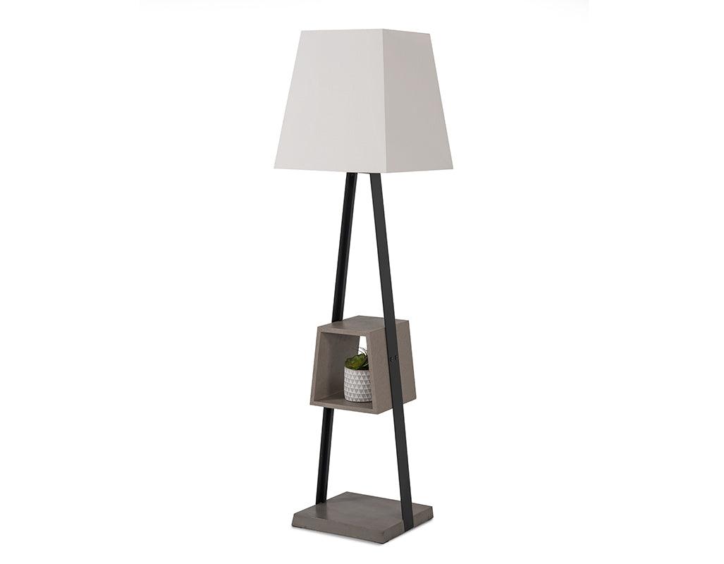 Modrest Cortez Modern Metal Faux Concrete Floor Lamp