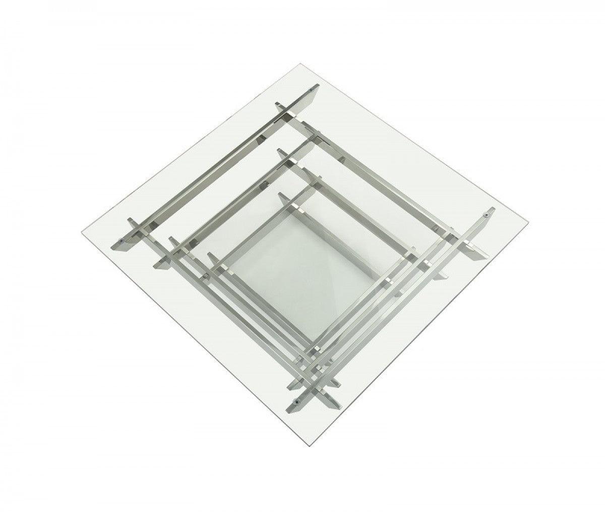 Modrest Upton Modern Square Glass Coffee Table