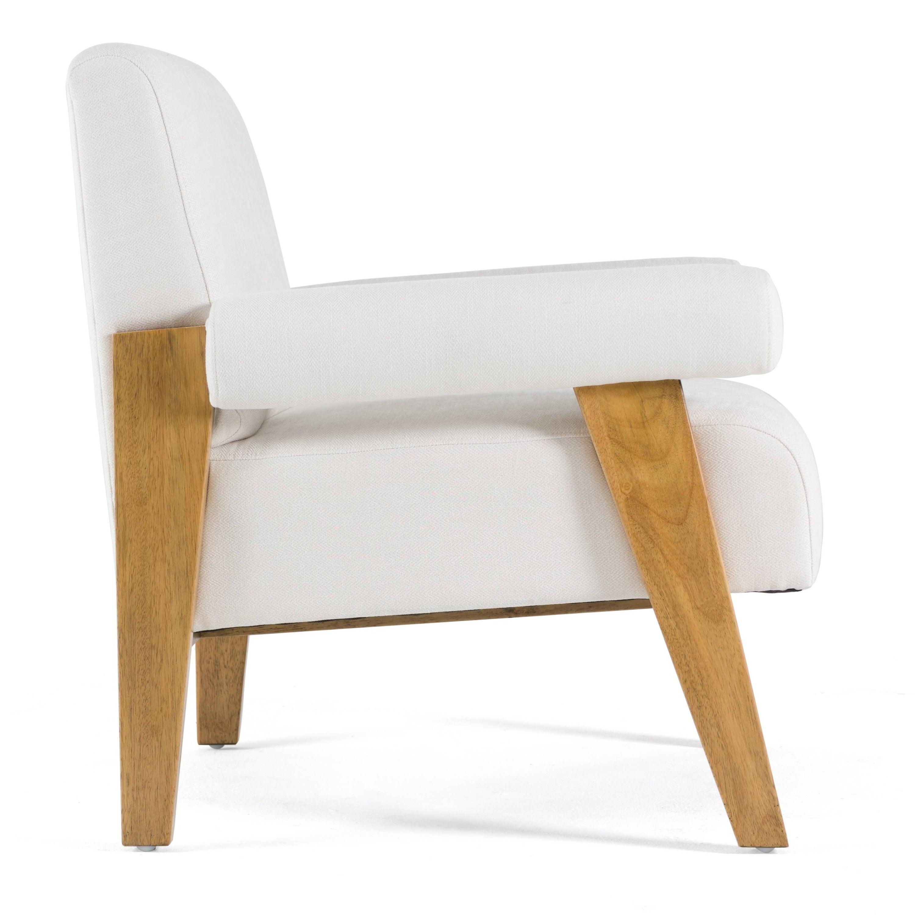 Modrest Cynthia Modern Fabric Wood Accent Chair