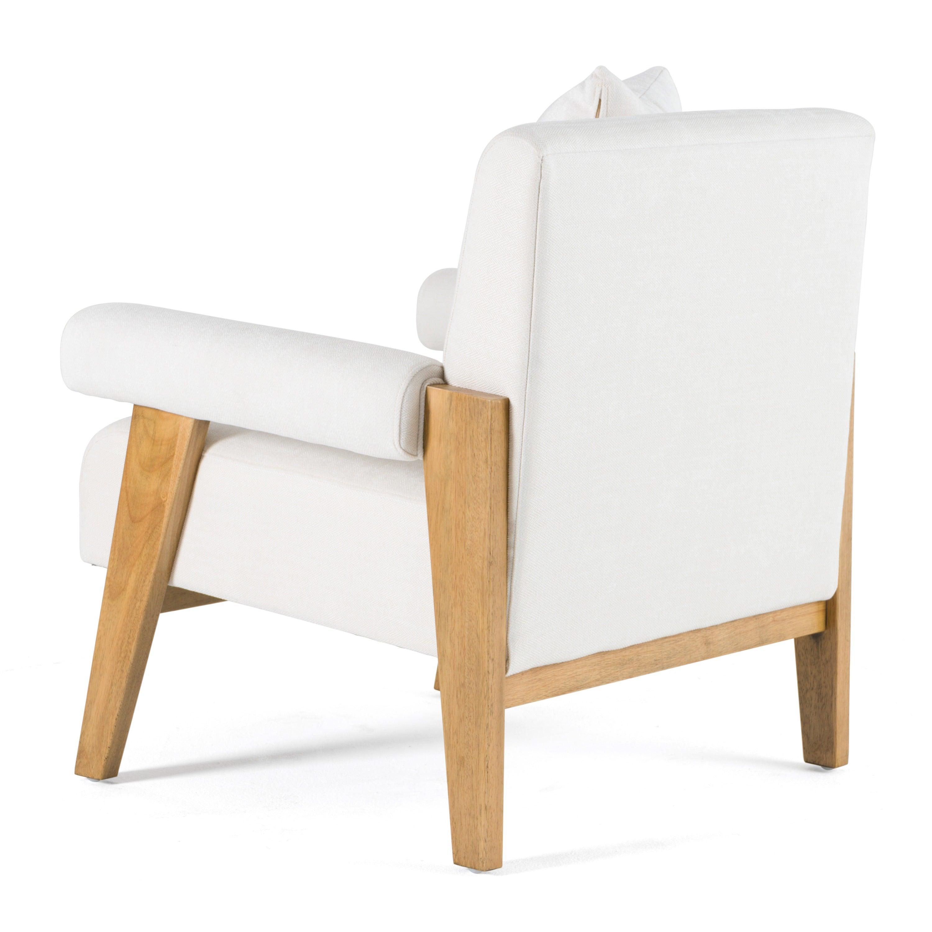 Modrest Cynthia Modern Fabric Wood Accent Chair