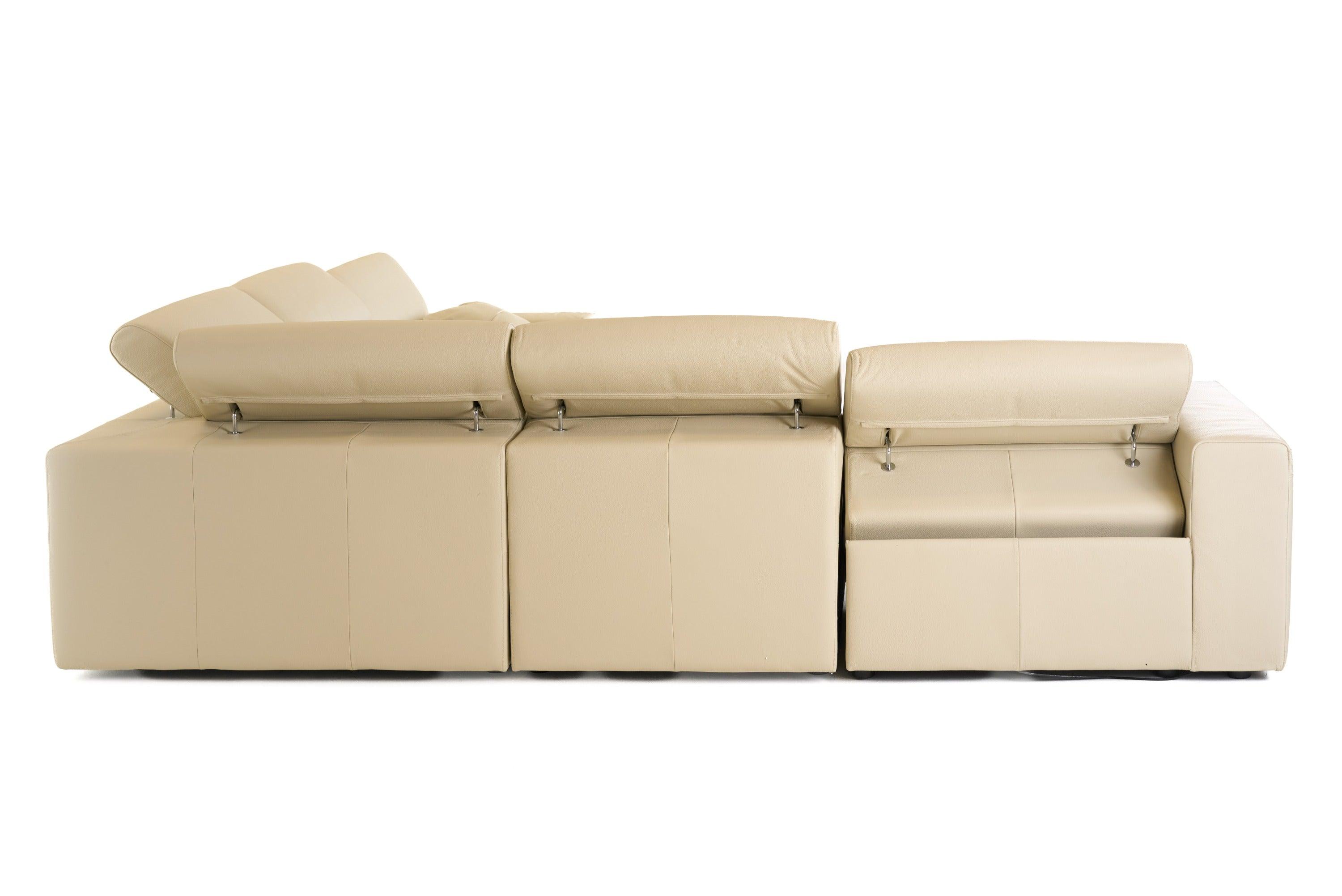 Lamod Italia Dalton Modern Italian Leather Sectional Recliners