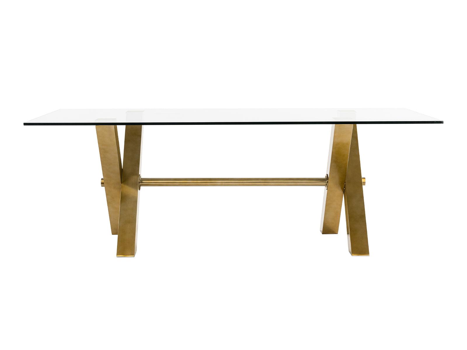 Modrest Dandy Modern Golden 15mm Glass Dining Table