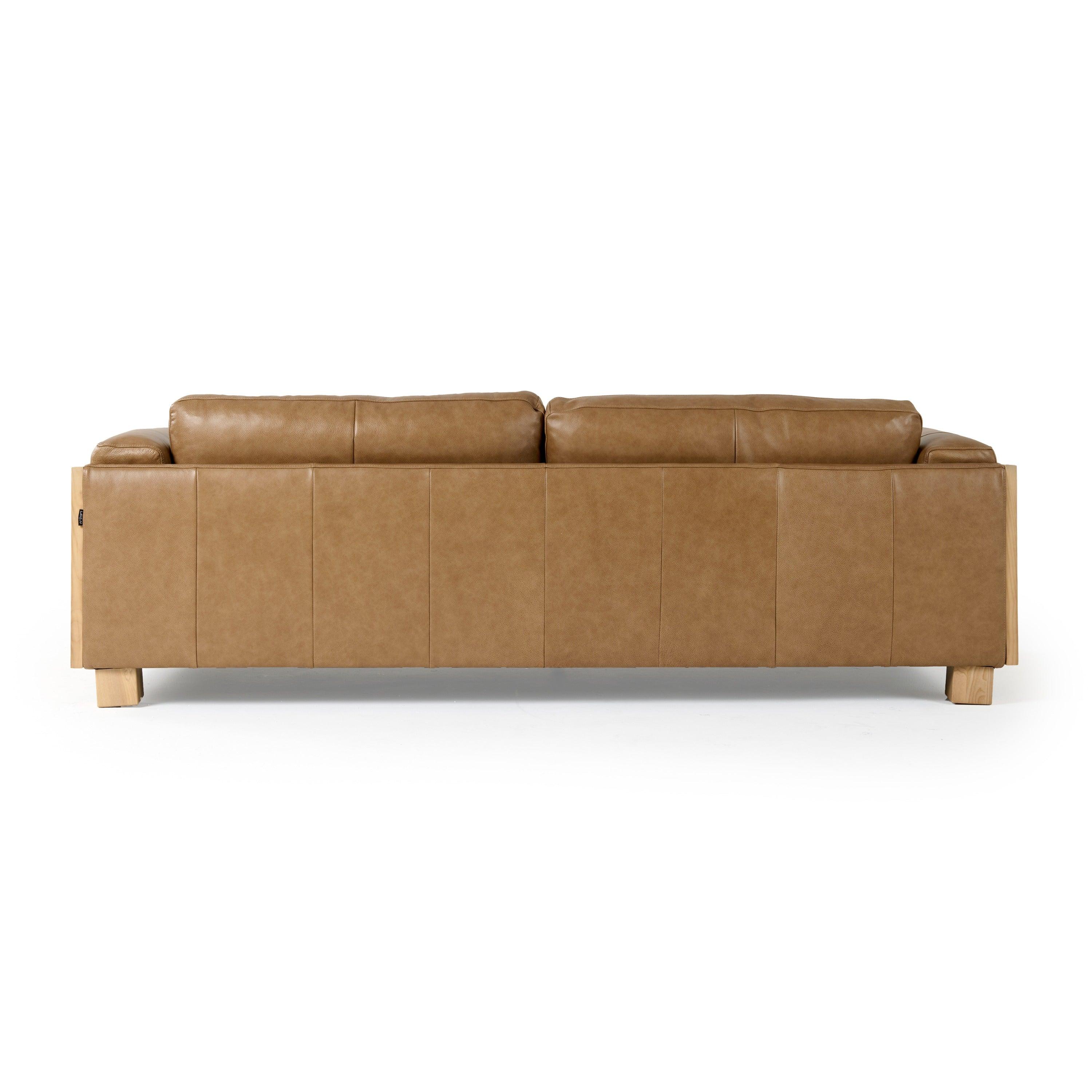 Divani Casa Danson Modern Leather Wicker Sofa