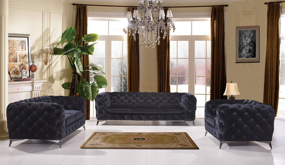 Divani Casa Delilah Modern Fabric Loveseat