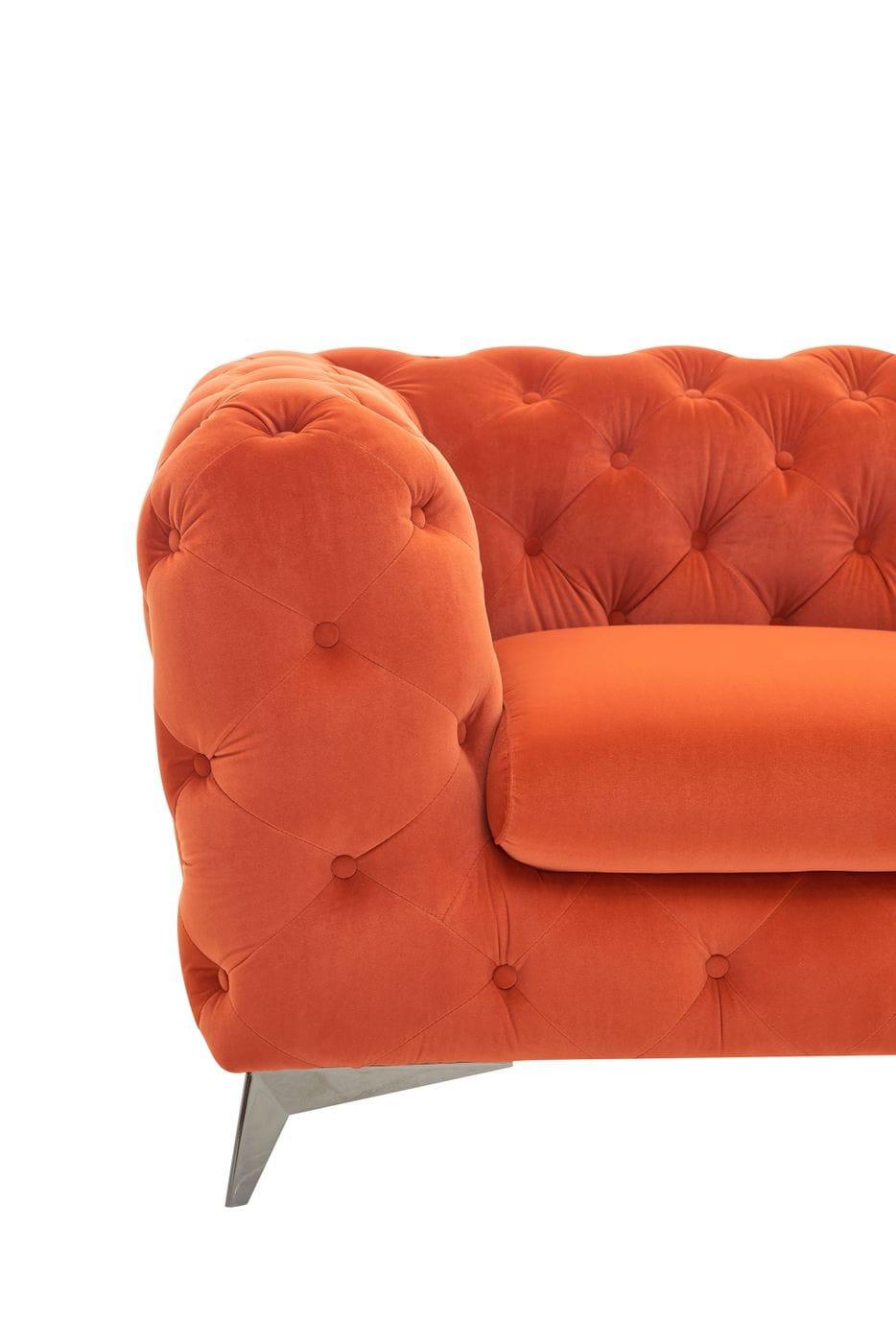 Divani Casa Delilah Modern Fabric Loveseat