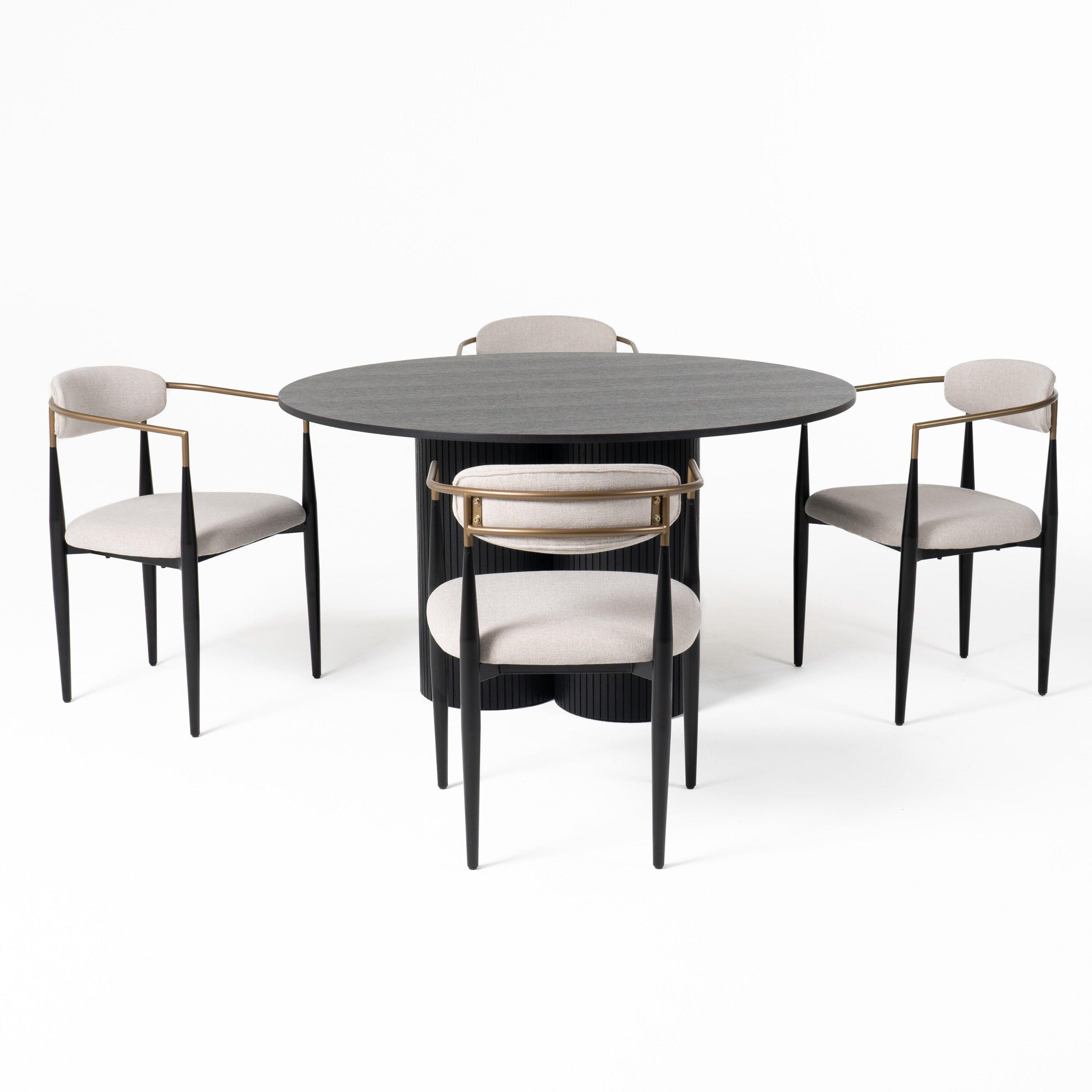 Modrest Depew MidCentury Modern Round Dining Table