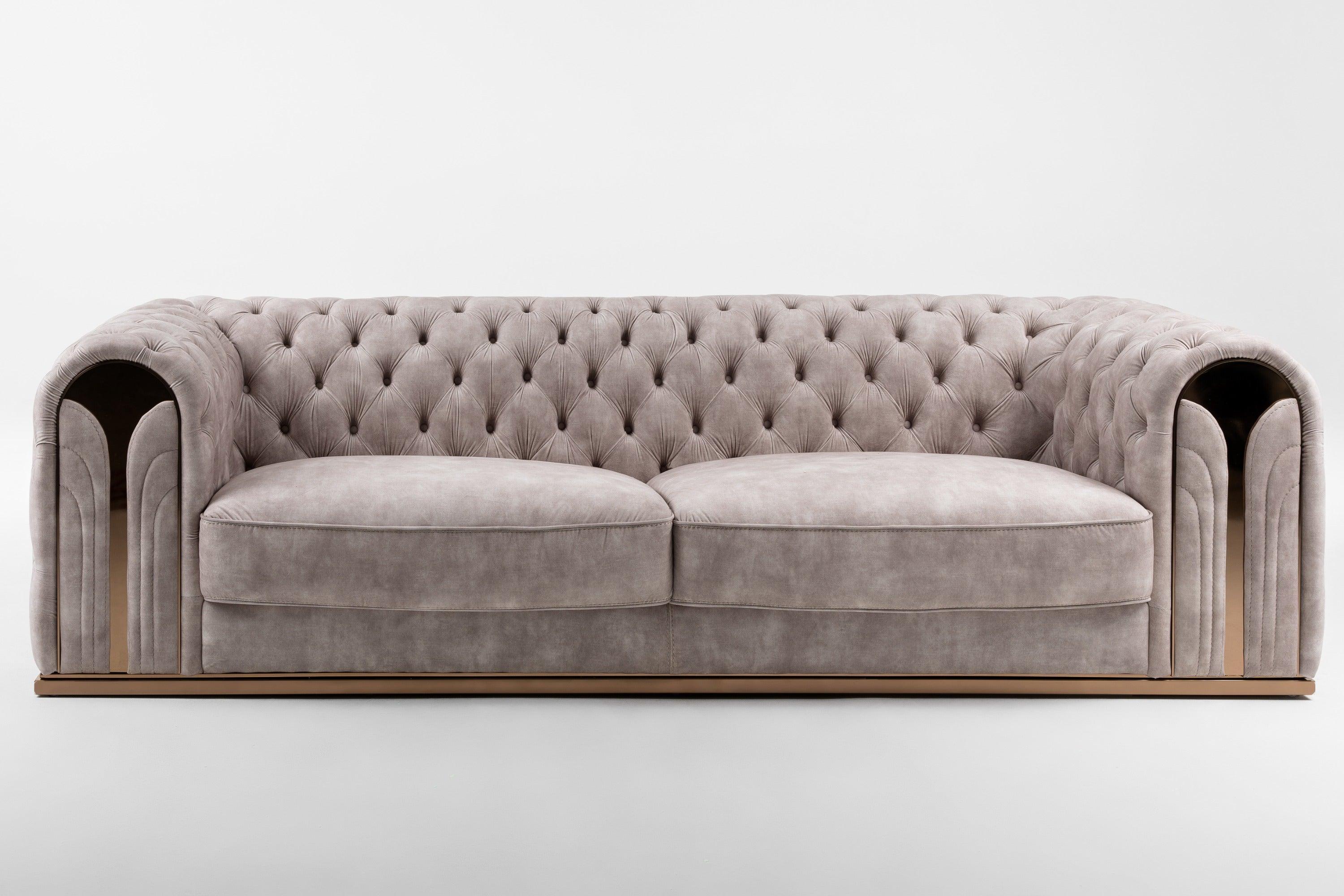 Divani Casa Dosie Transitional Velvet Sofa