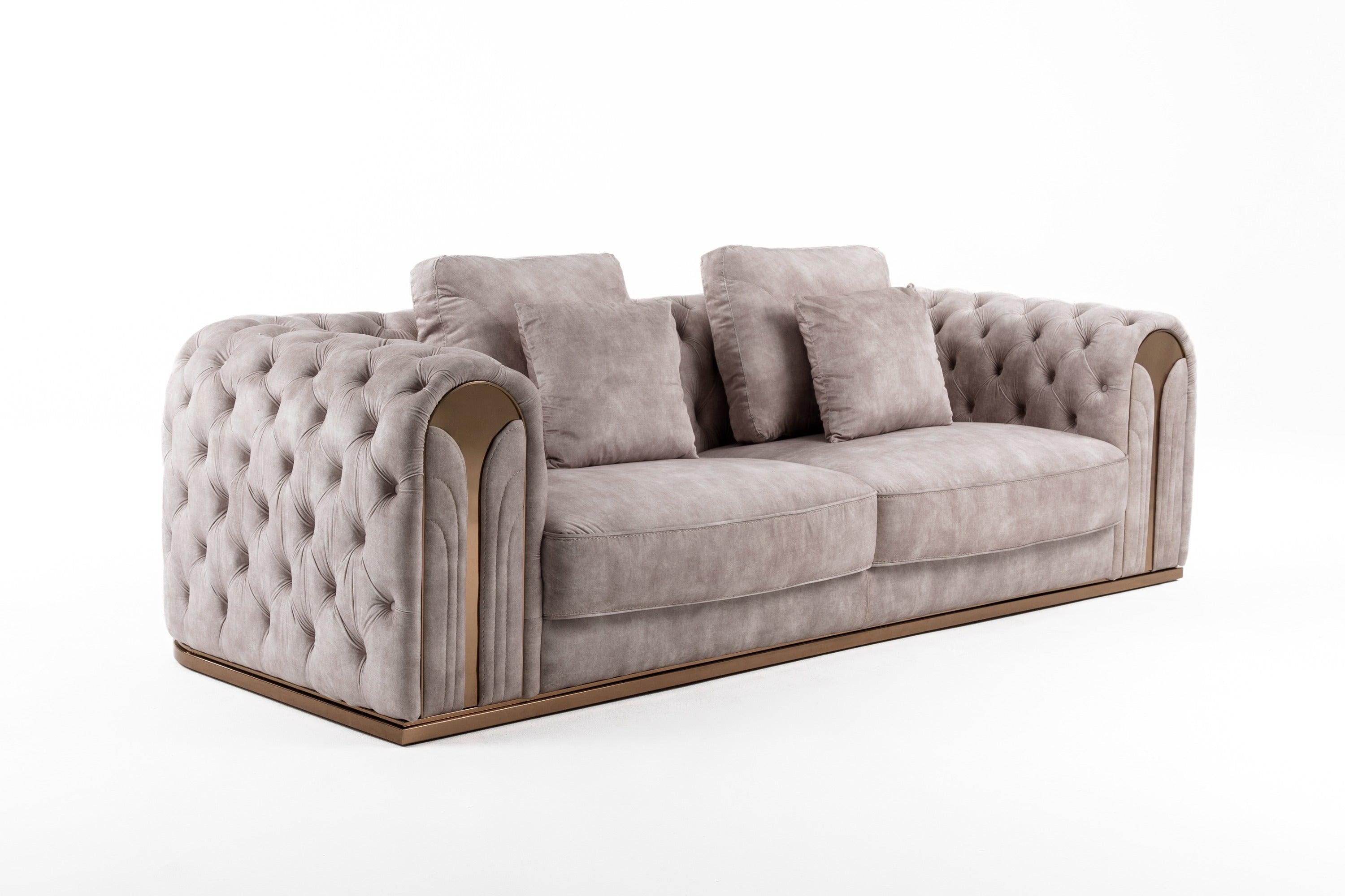 Divani Casa Dosie Transitional Velvet Sofa