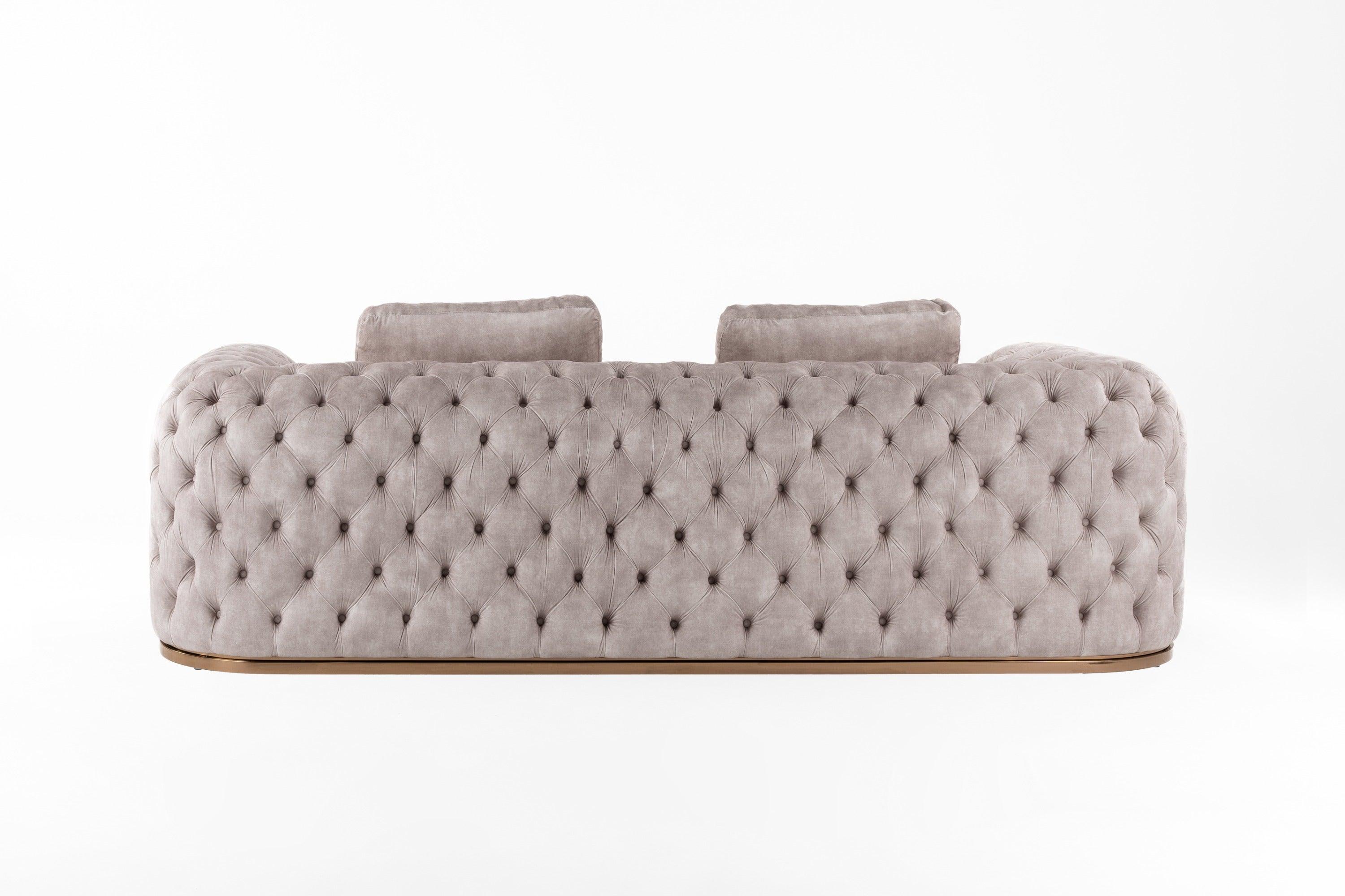 Divani Casa Dosie Transitional Velvet Sofa