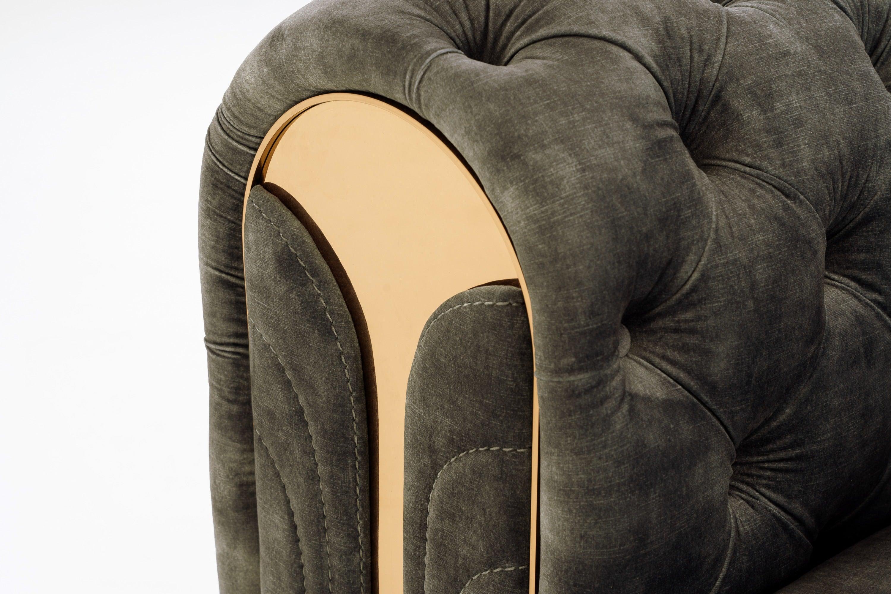 Divani Casa Dosie Transitional Velvet Chair