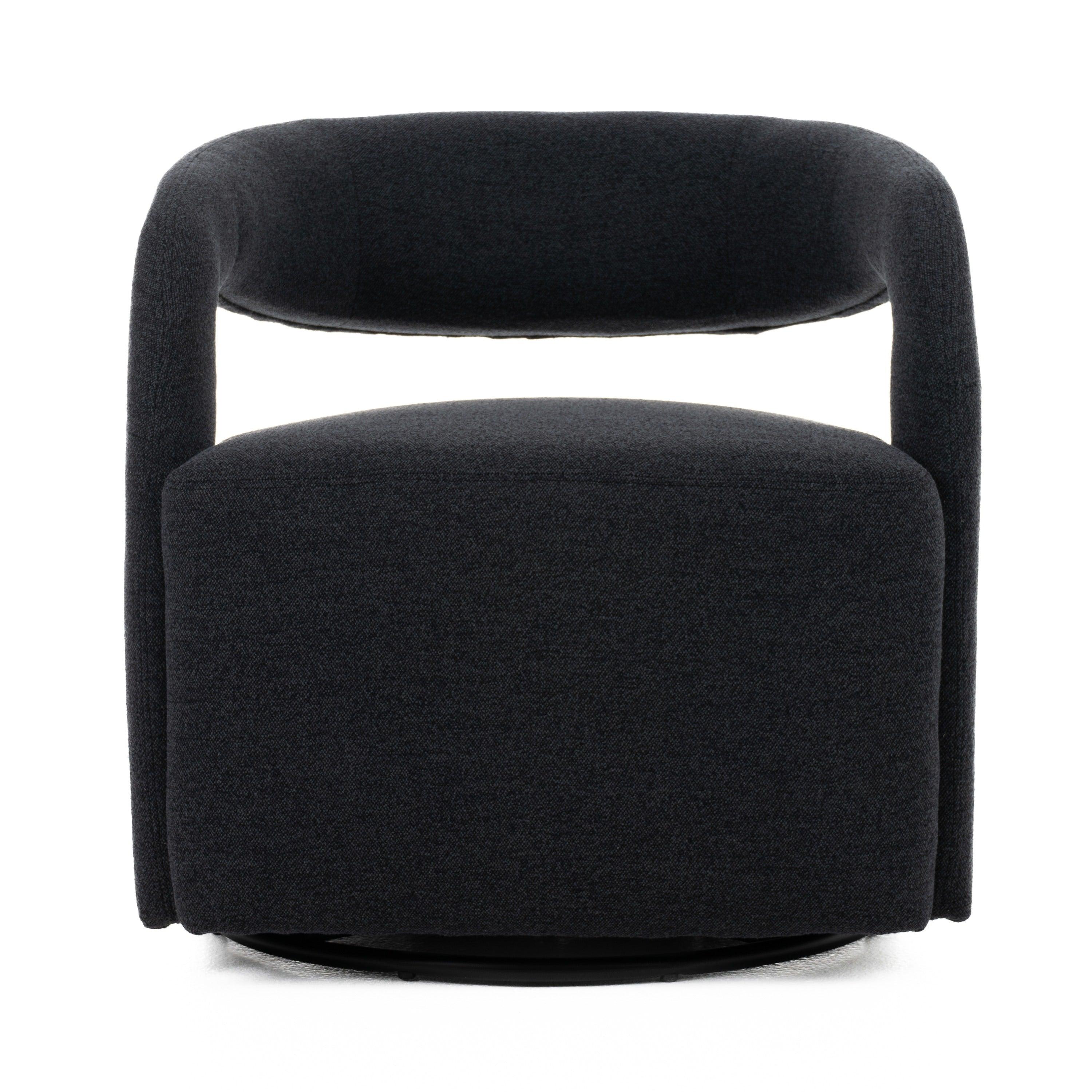 Modrest Dowsett Modern Fabric Swivel Accent Chair