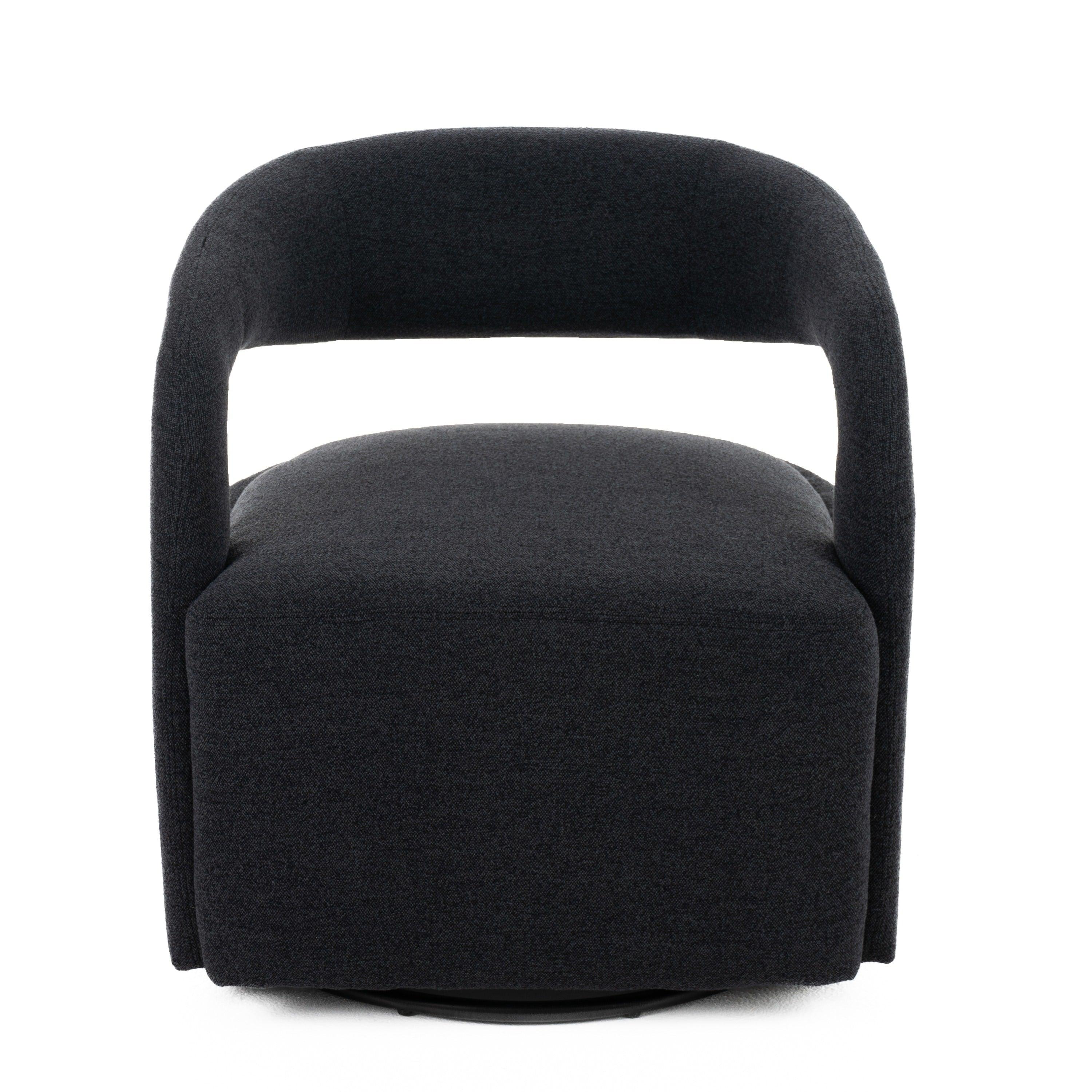 Modrest Dowsett Modern Fabric Swivel Accent Chair