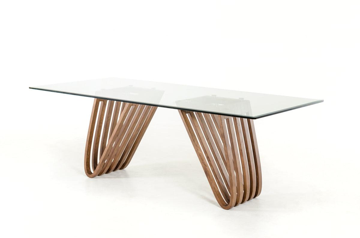 Modrest Draper MidCentury Glass Dining Table