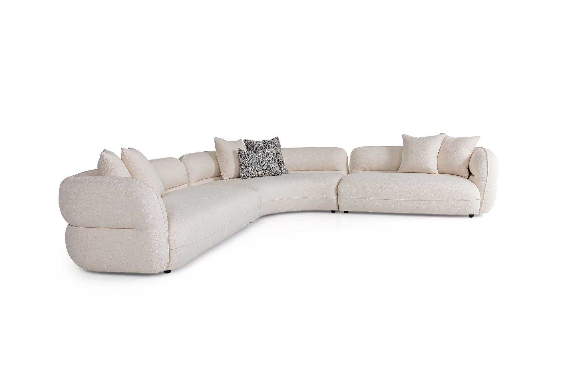 Divani Casa Drayton Modern Fabric Sectional Sofa