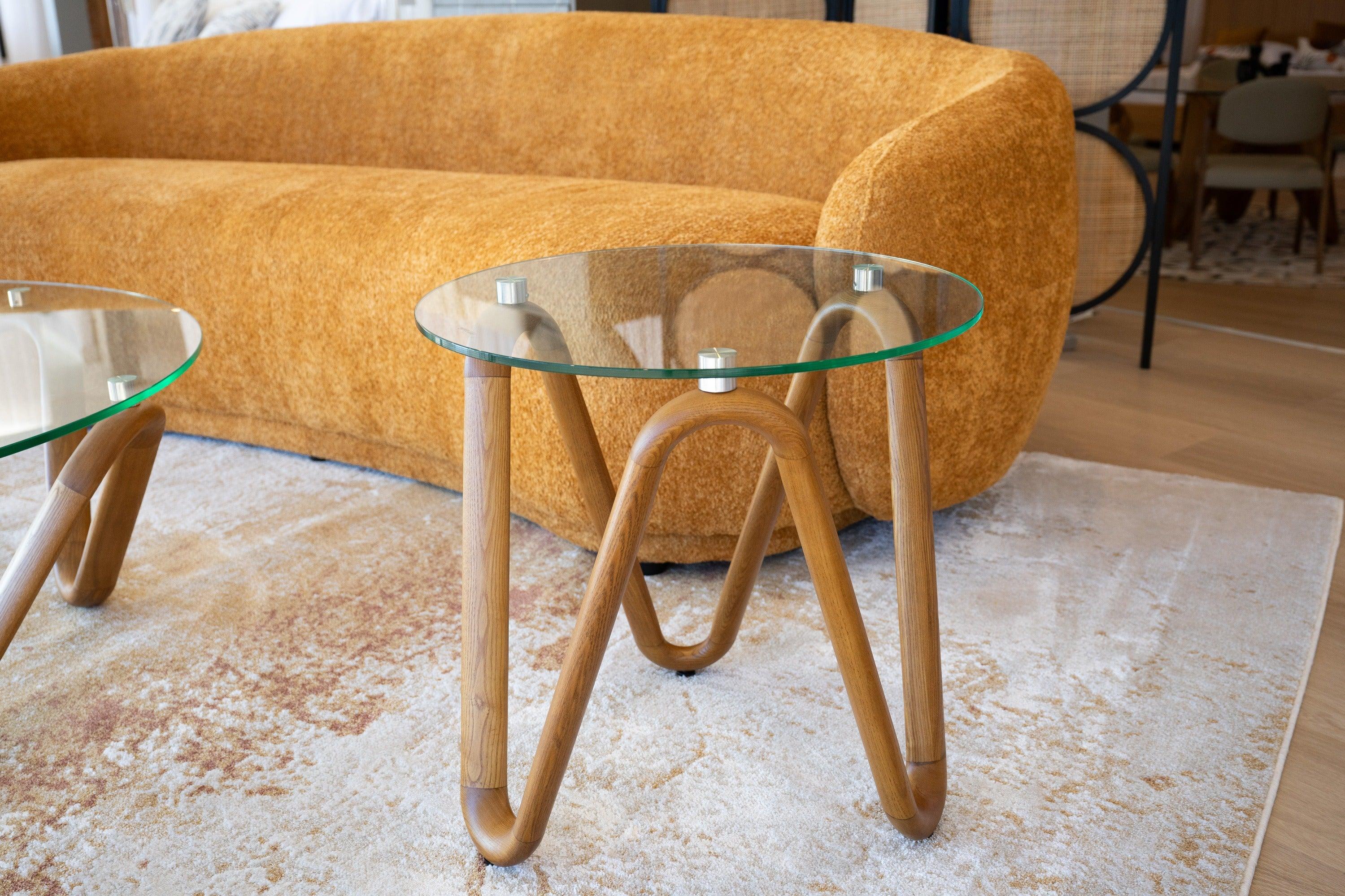 Modrest Lassen Modern Glass End Table