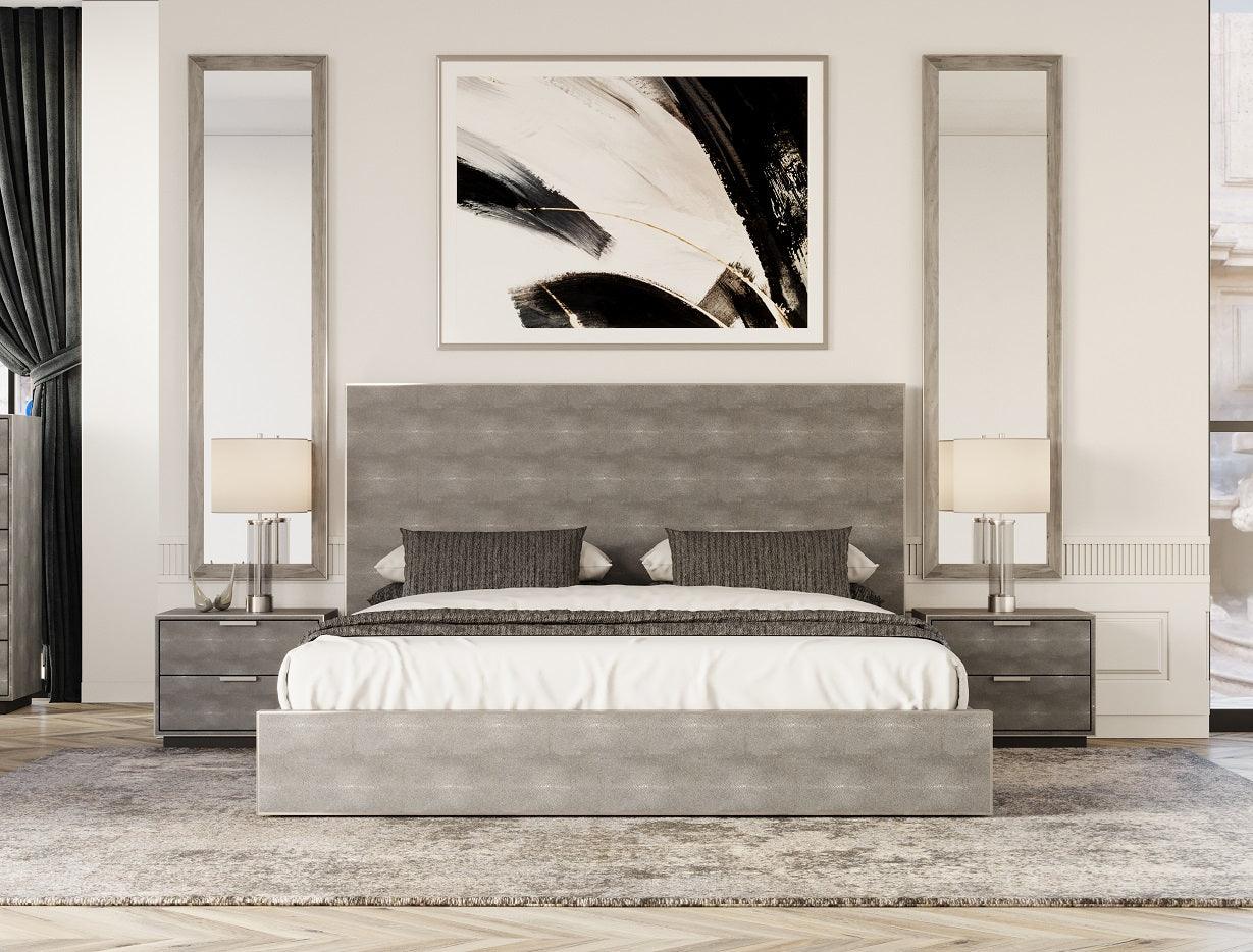 Modrest Dynasty Modern Shagreen Bed