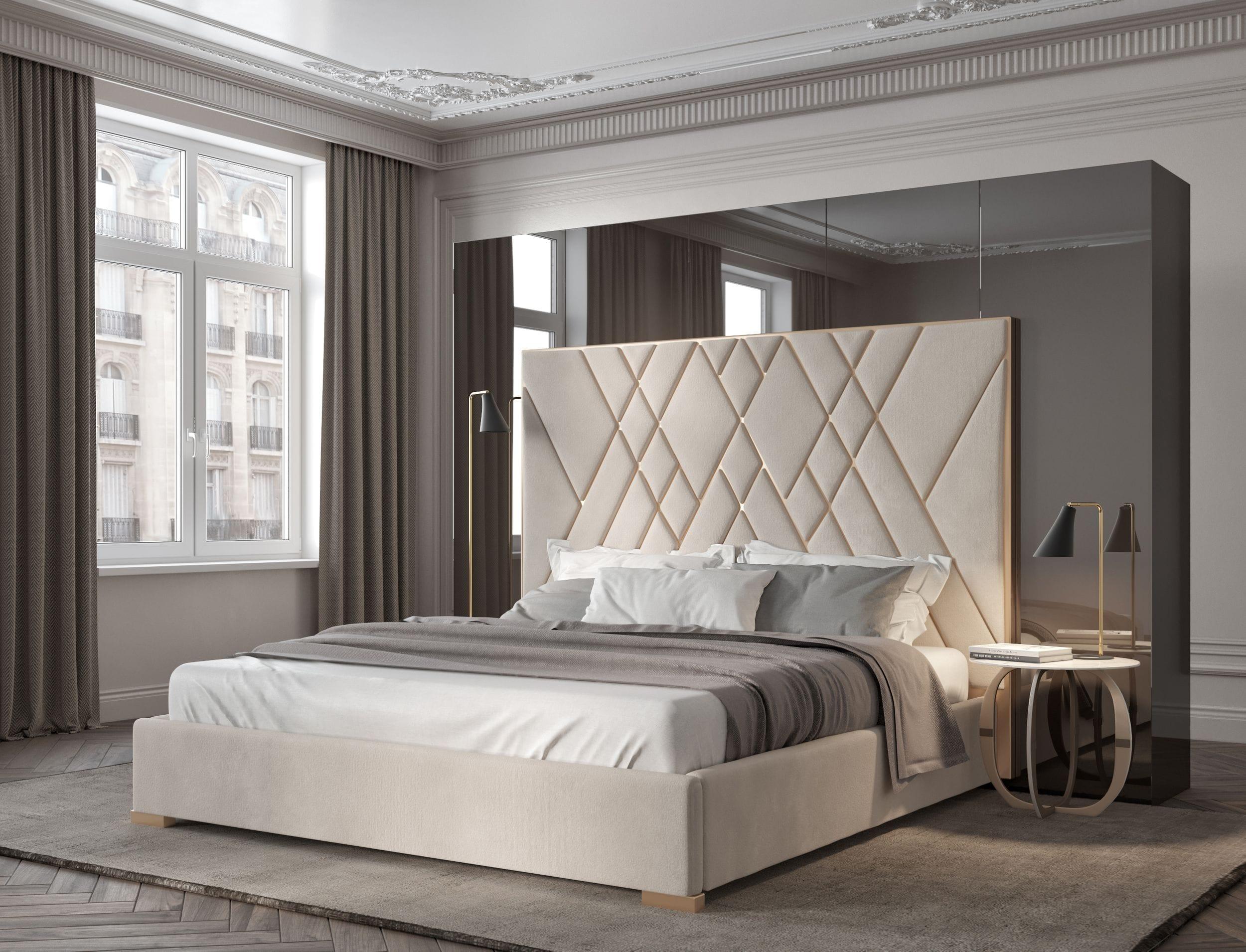 Modrest Eldora Glam Velvet and Brushed Bed