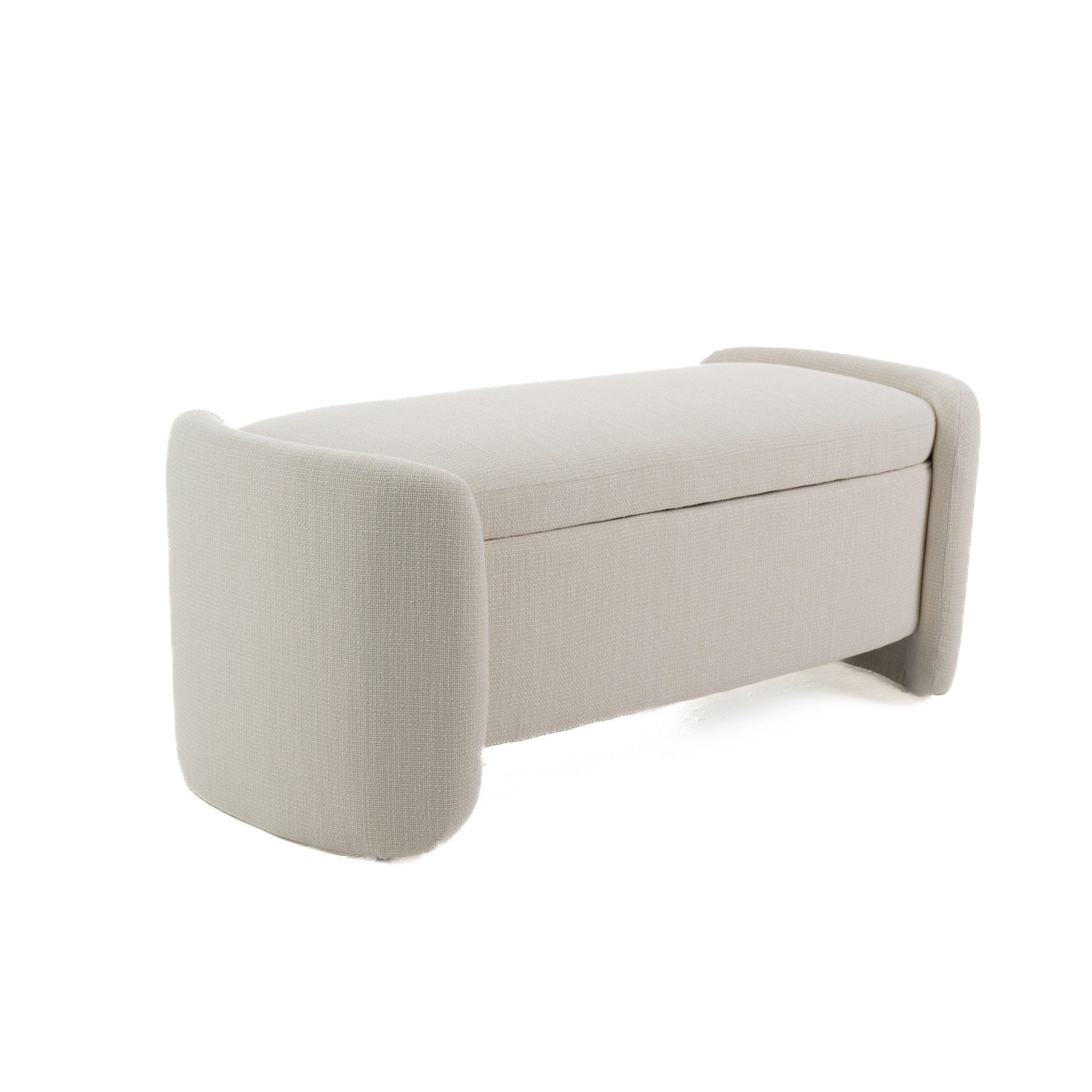 Modrest Erin Modern Fabric Storage Ottoman Bench