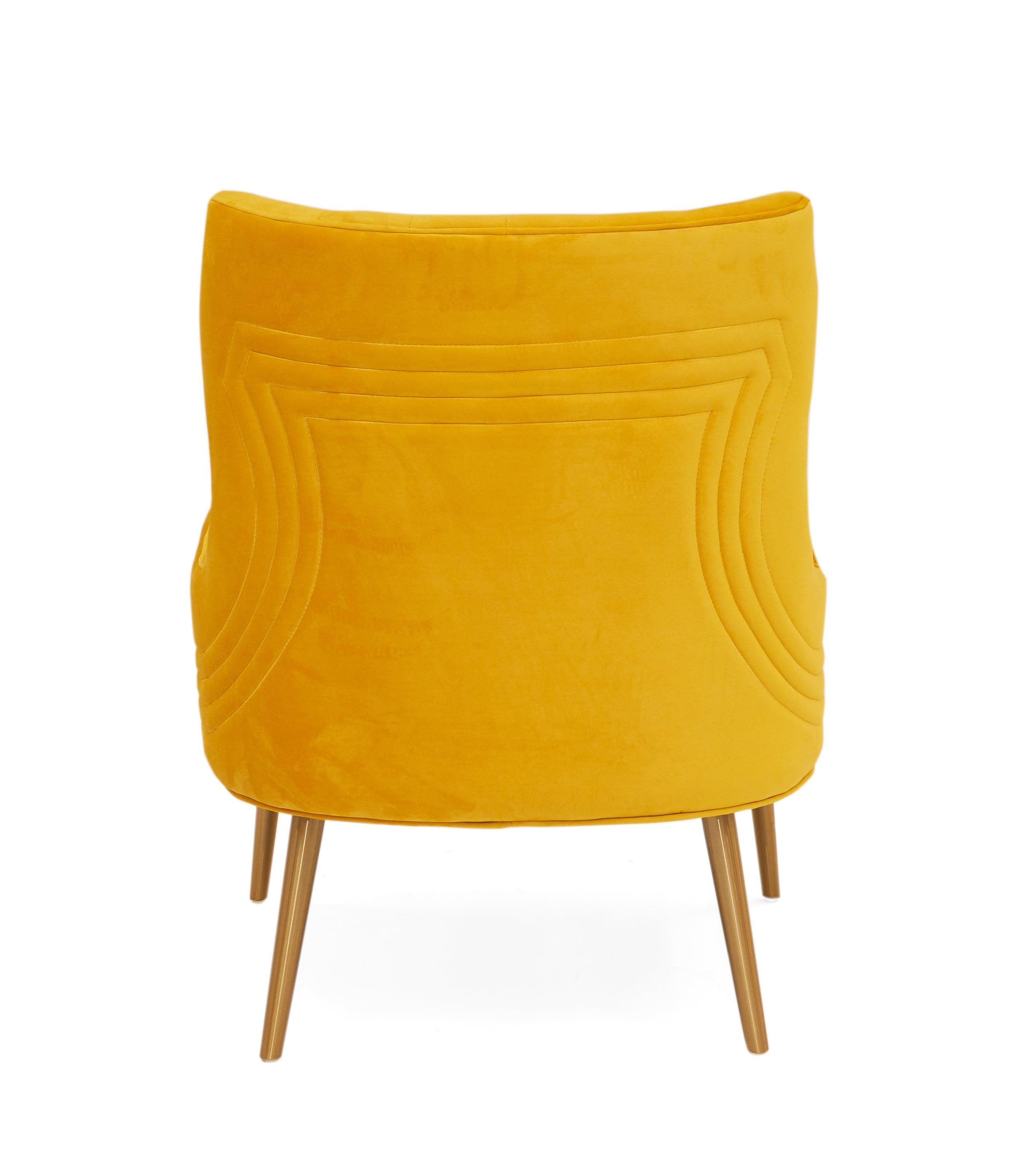 Modrest Everly Contemporary Velvet Accent Chair