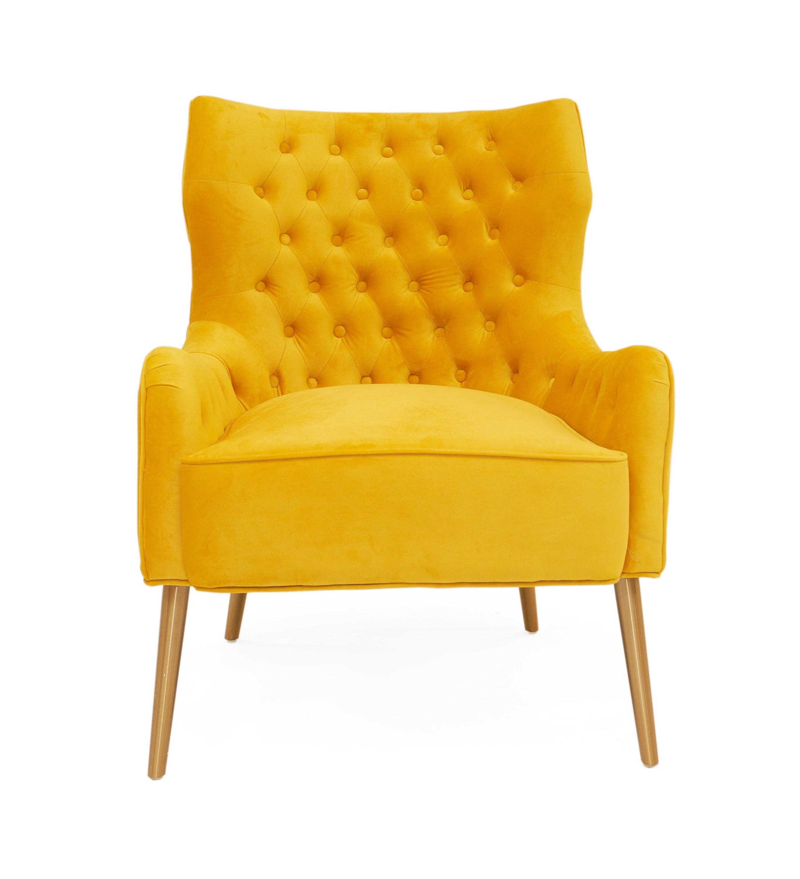 Modrest Everly Contemporary Velvet Accent Chair