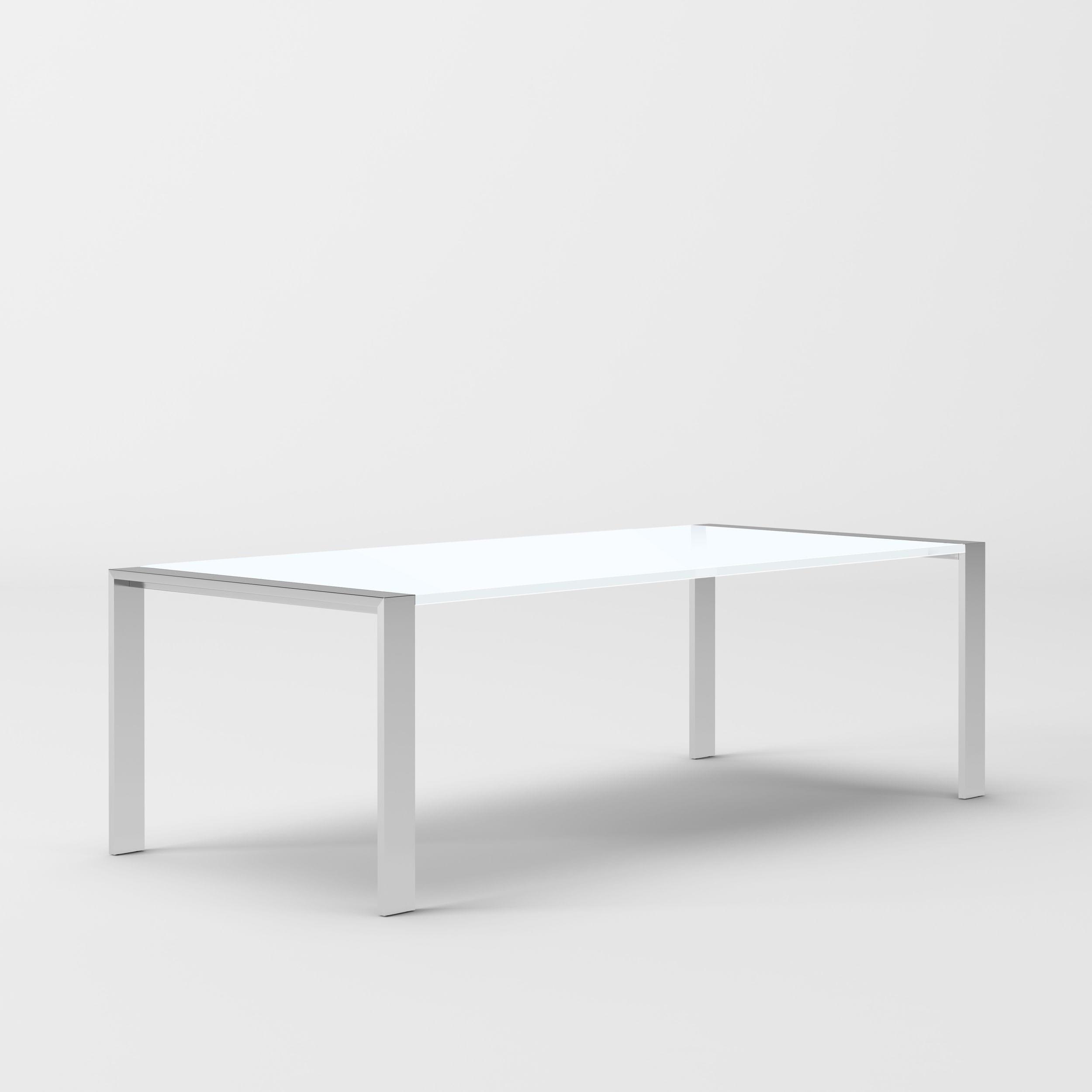 Modrest Fauna Modern High Gloss Stainless Steel Chrome Dining Table