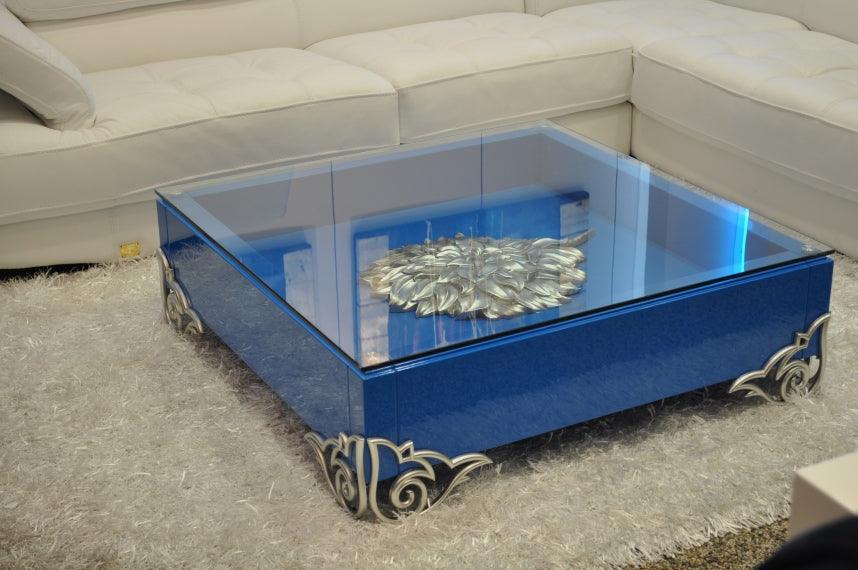 LS538 Emma Modern Coffee Table w/ Glass Top