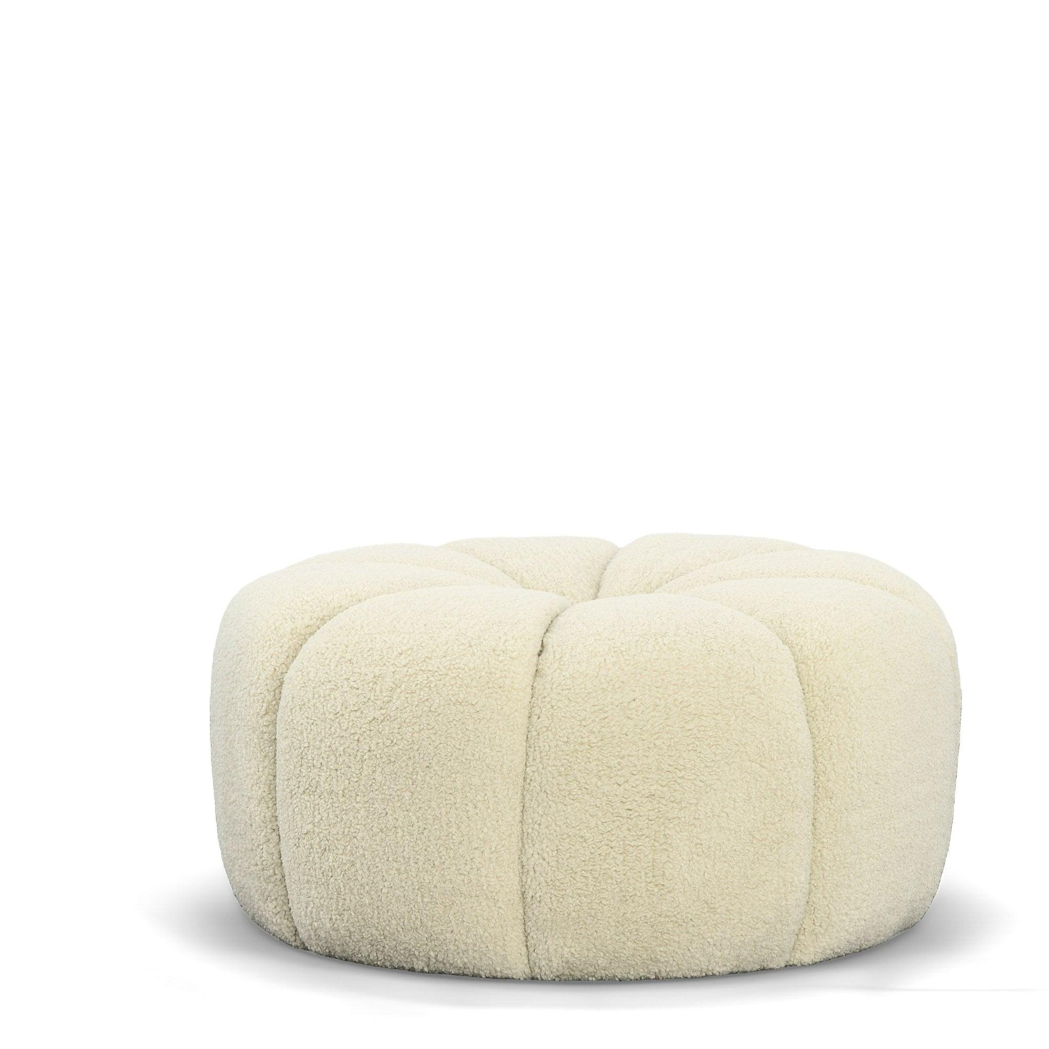 Divani Casa Gadson Contemporary Sherpa Ottoman