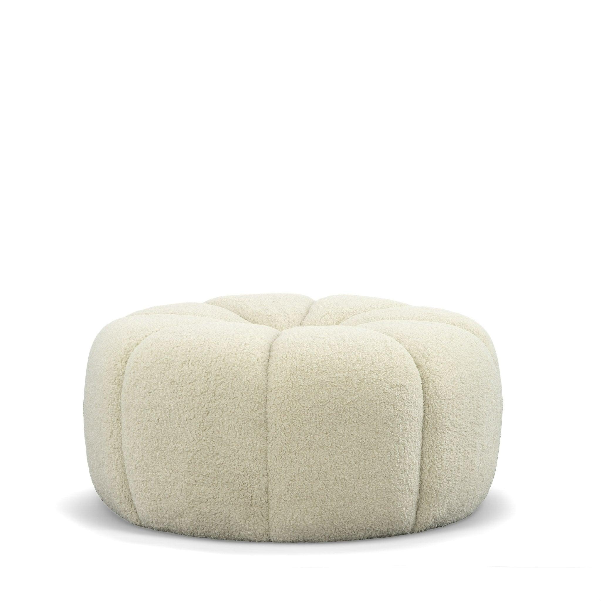 Divani Casa Gadson Contemporary Sherpa Ottoman