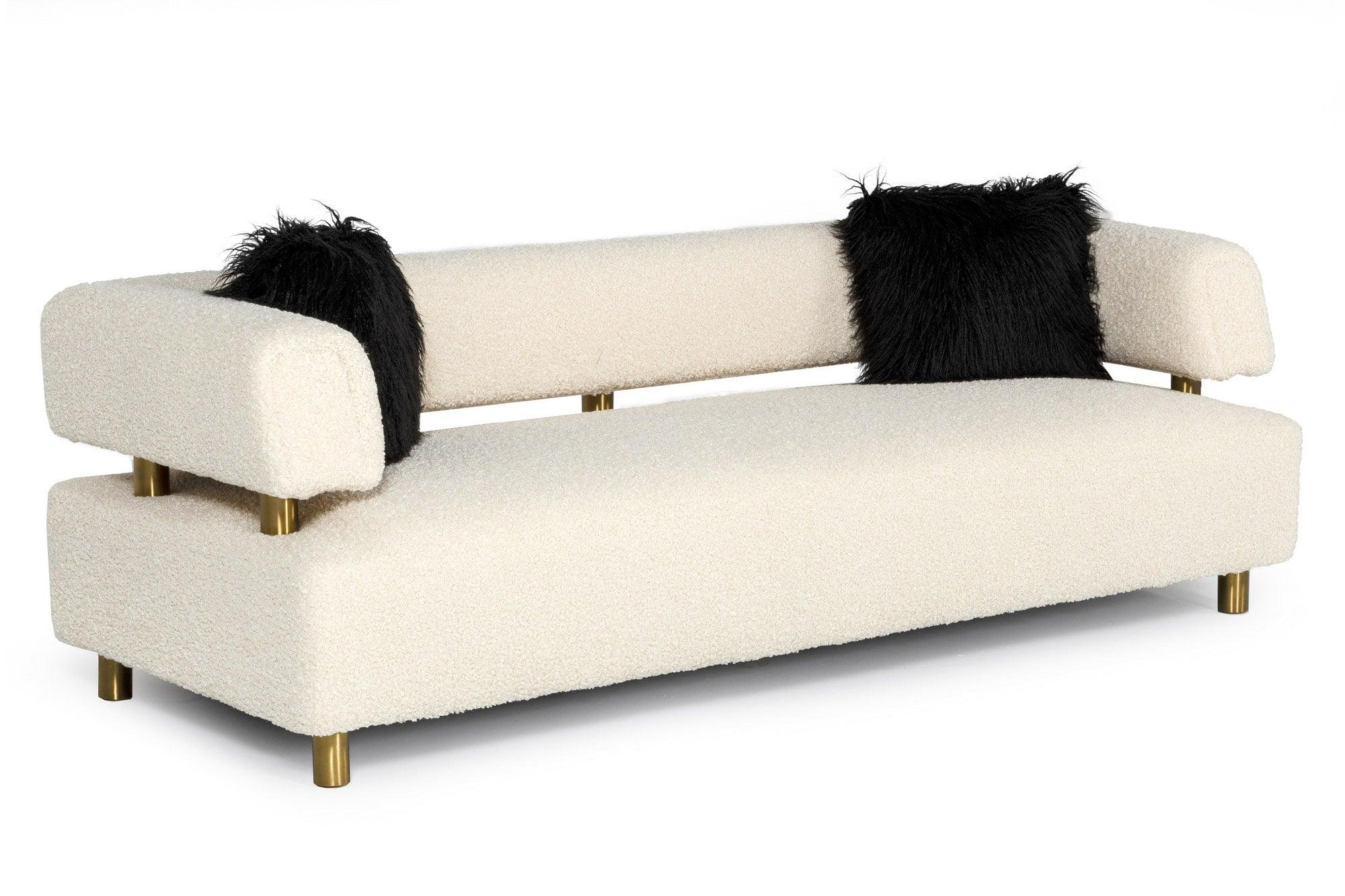 Divani Casa Gannet Glam Fabric Sofa