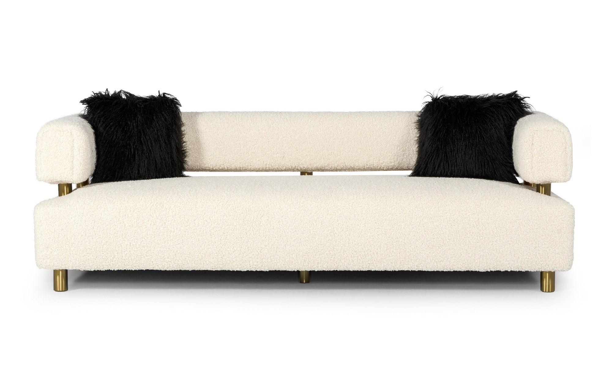 Divani Casa Gannet Glam Fabric Sofa