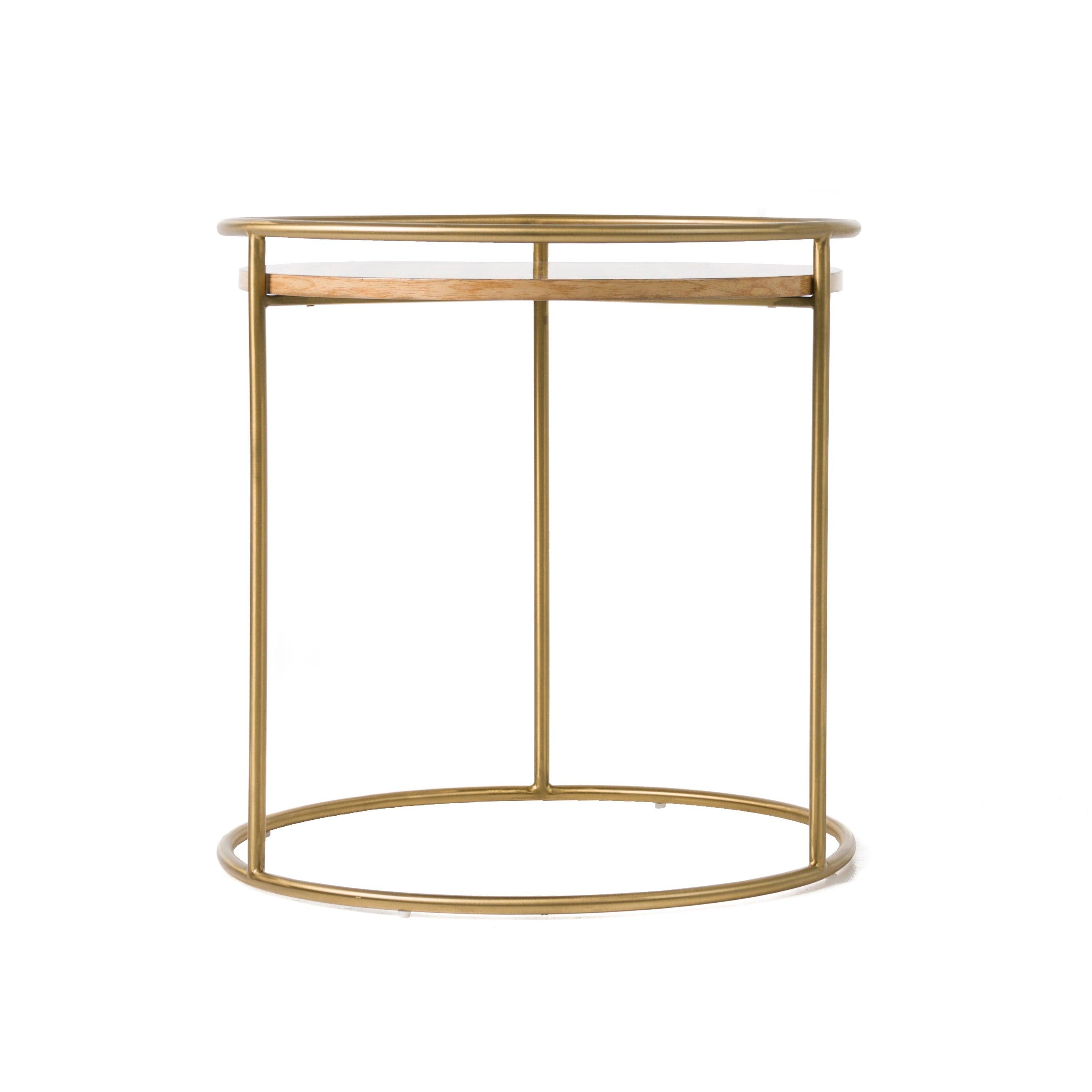 Modrest Gilcrest Glam and Marble End Table