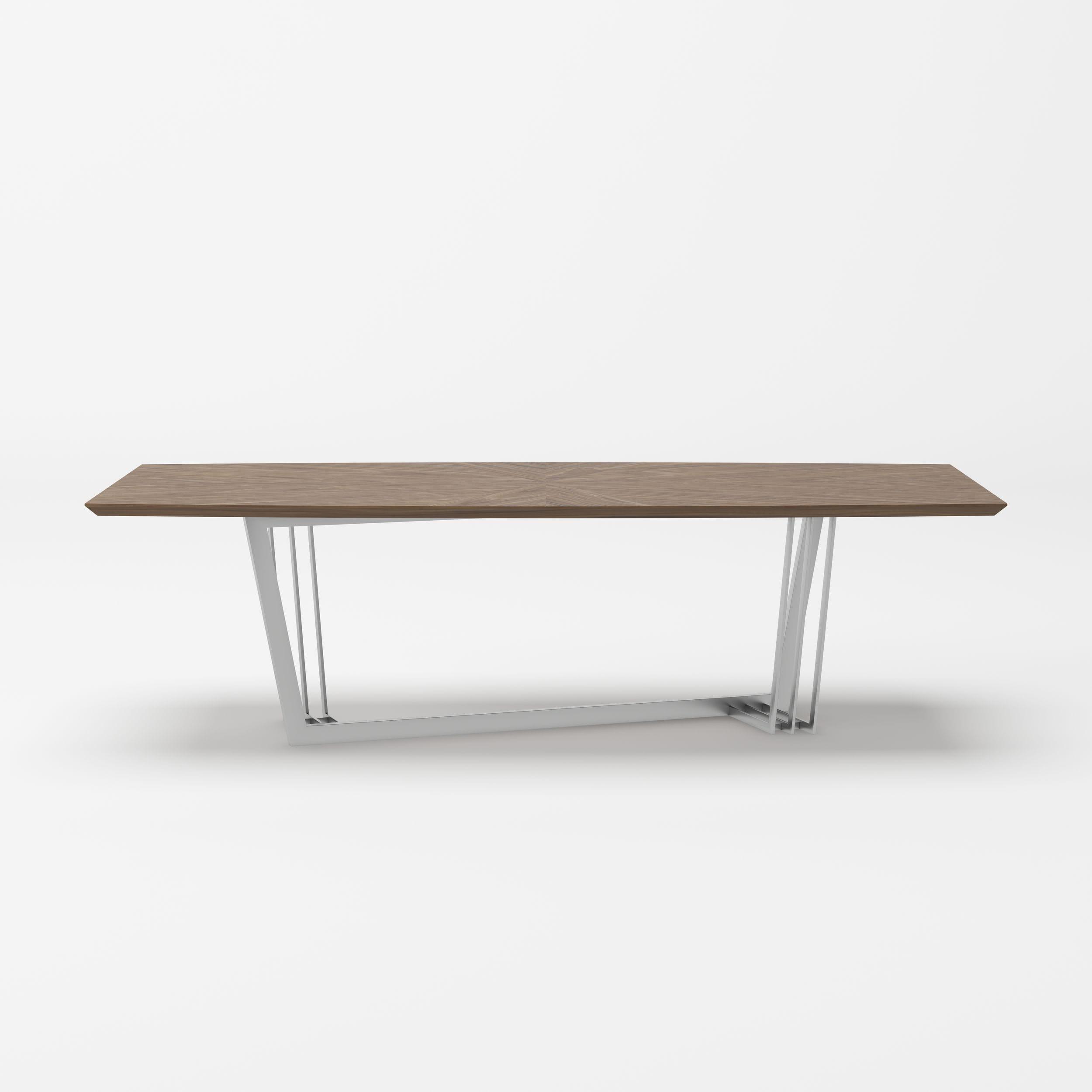 Modrest Gilroy Modern Stainless Steel Dining Table