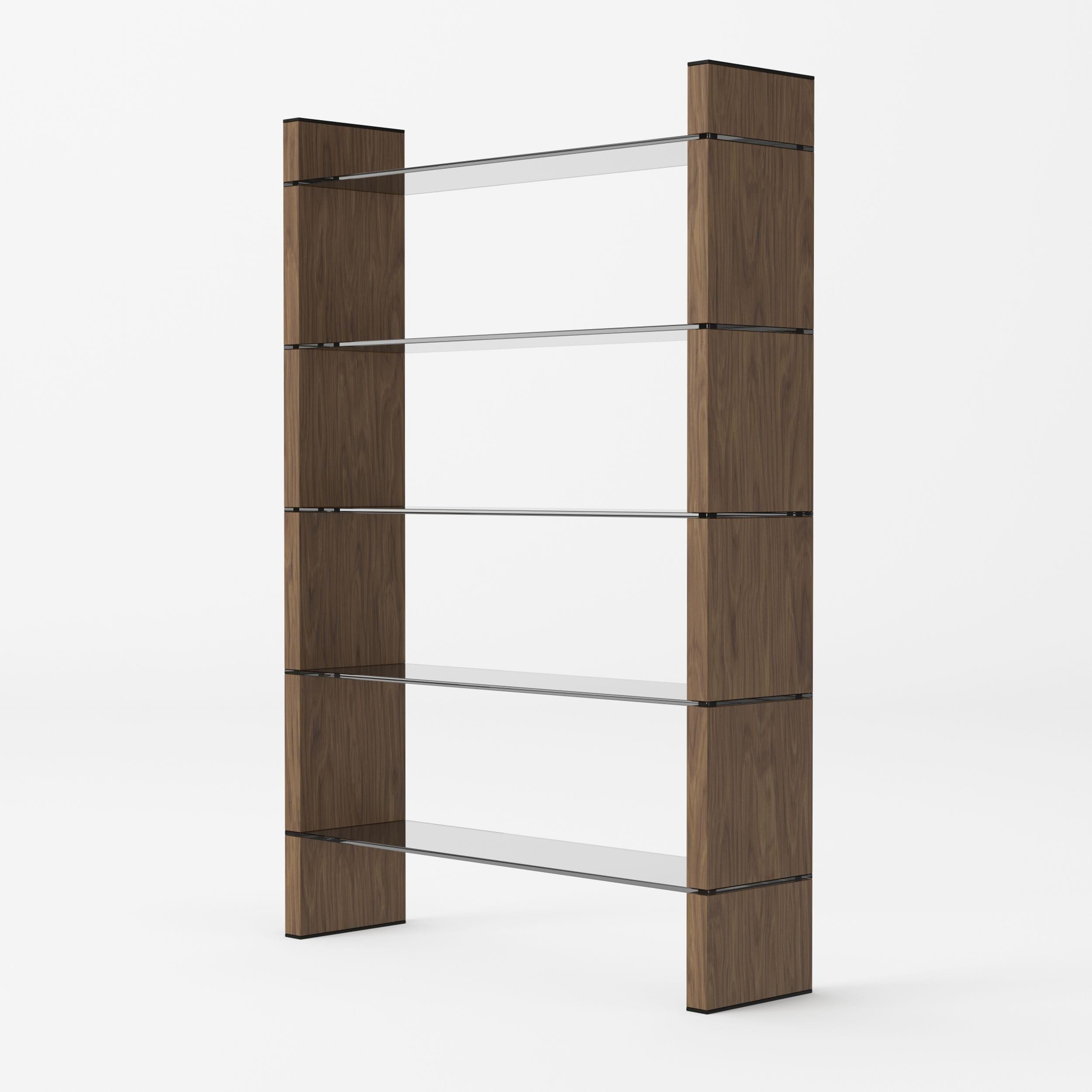 Modrest Glencoe Modern Glass Bookshelf