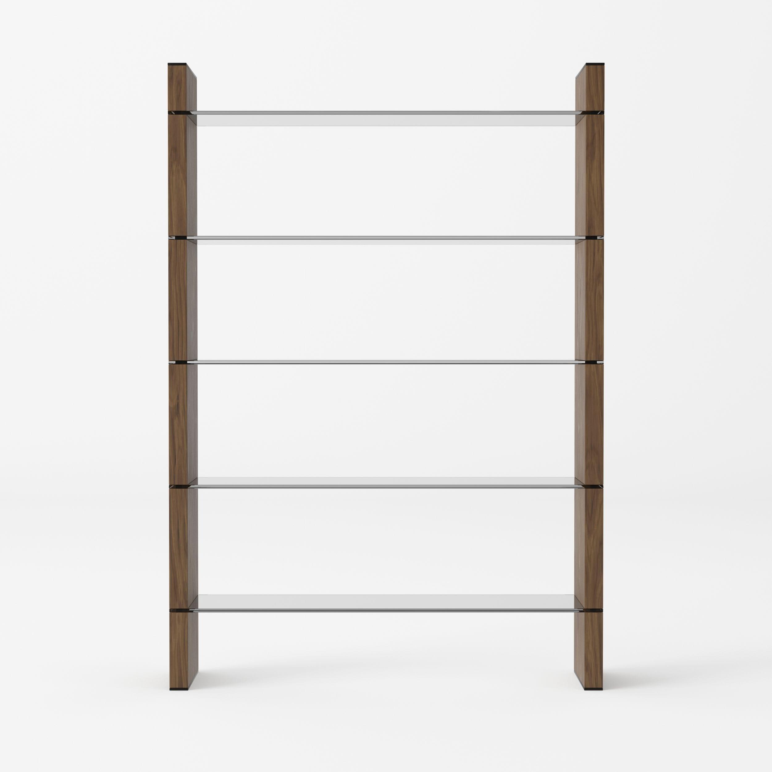 Modrest Glencoe Modern Glass Bookshelf