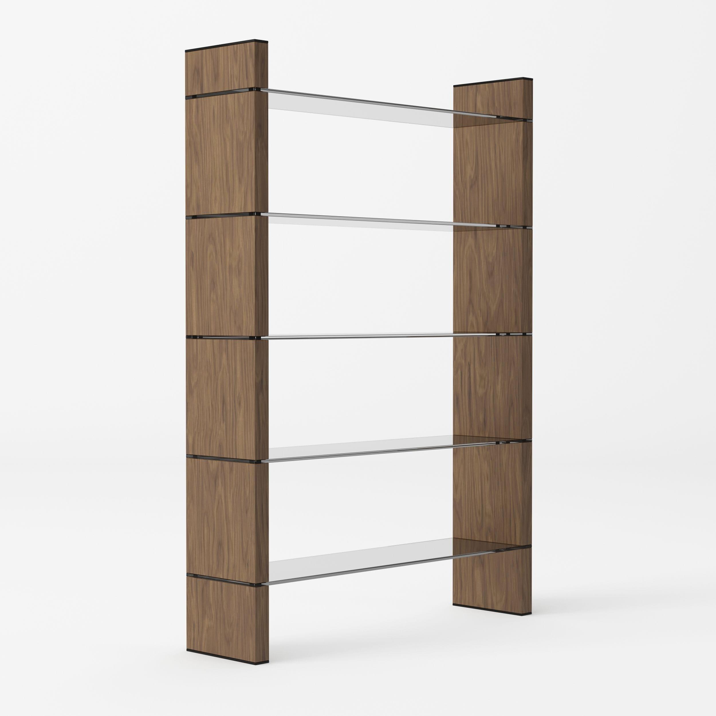 Modrest Glencoe Modern Glass Bookshelf