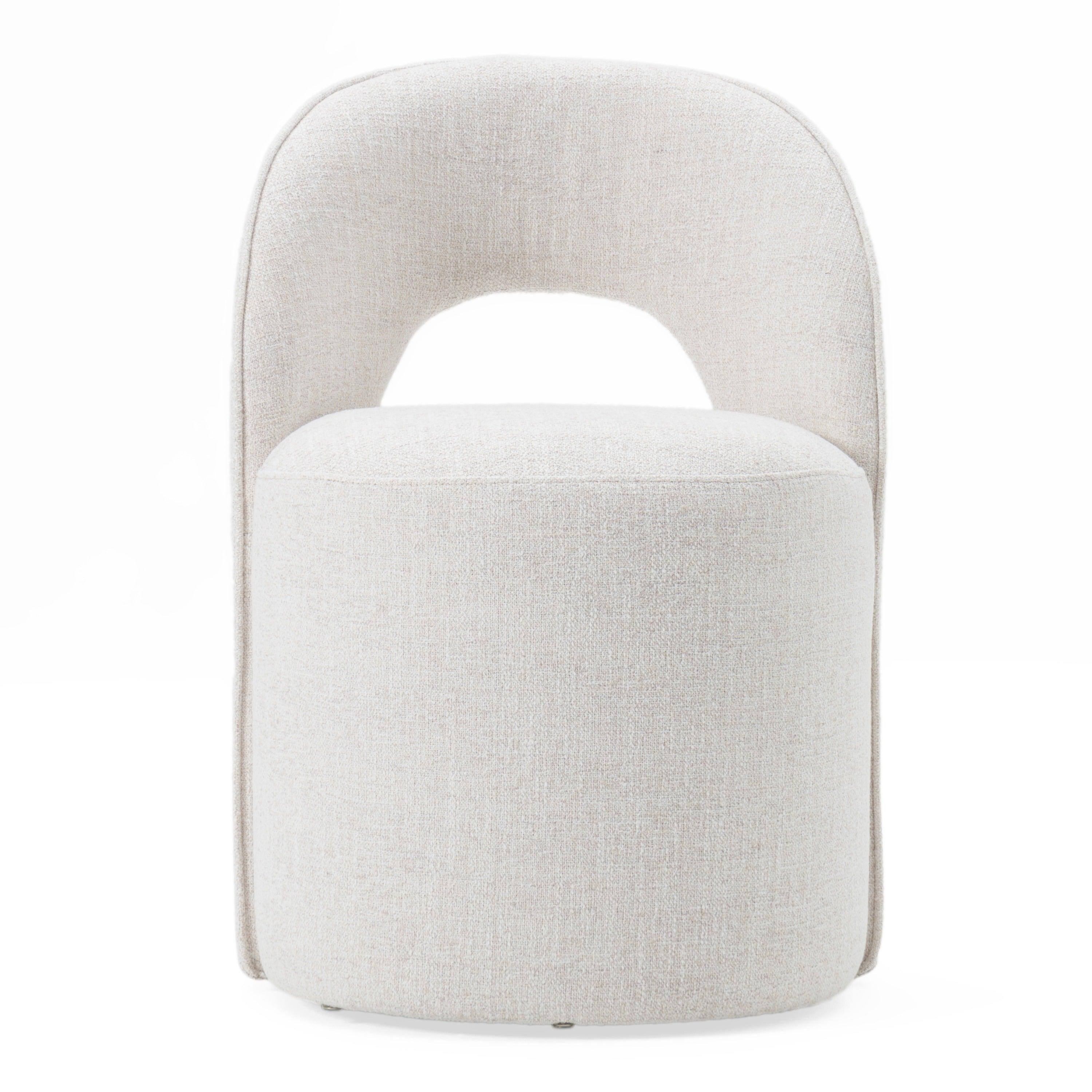 Modrest Gordon Modern Fabric Swivel Dining Chair