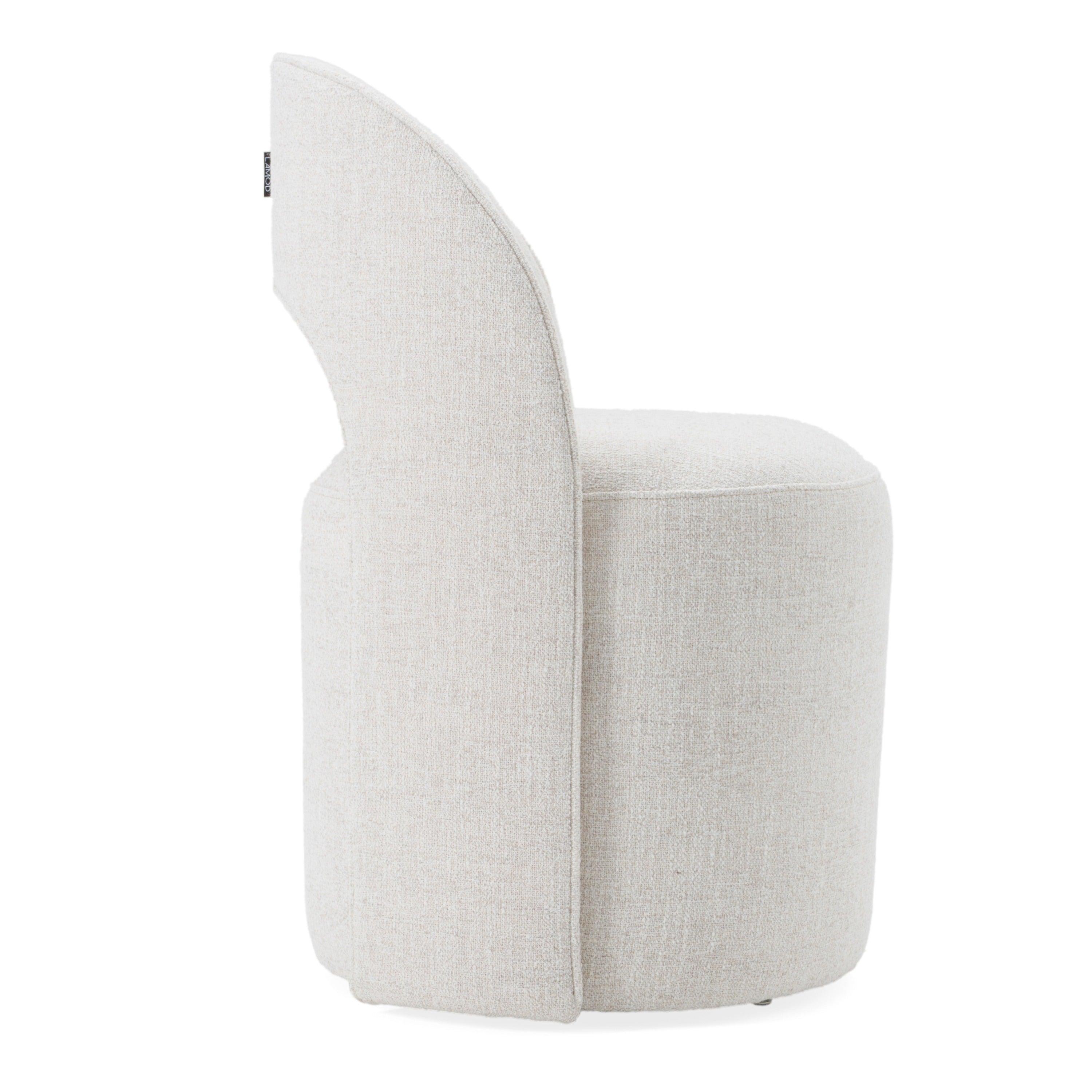 Modrest Gordon Modern Fabric Swivel Dining Chair