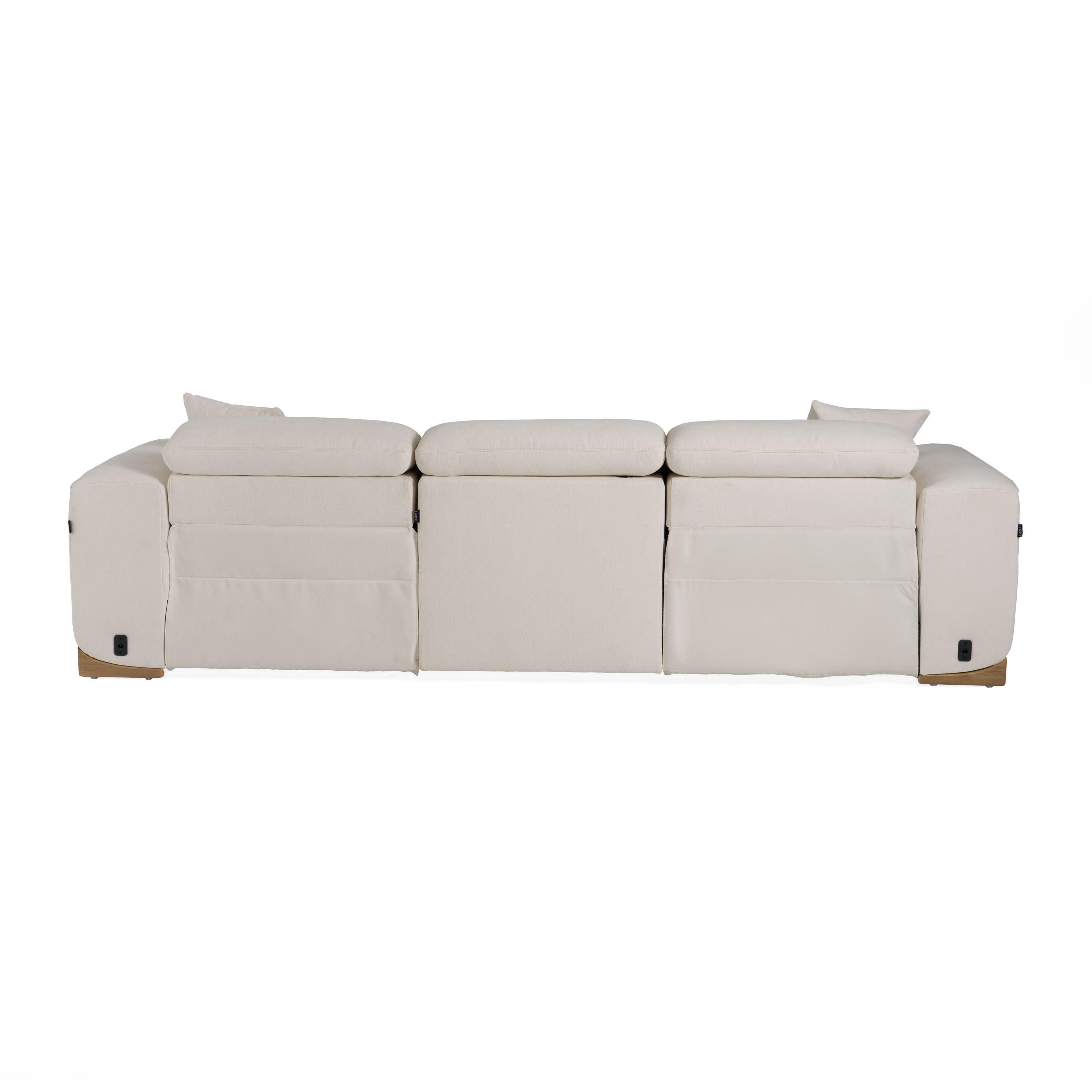 Divani Casa Hagerty Modern Fabric Sofa With 2 Power Recliners