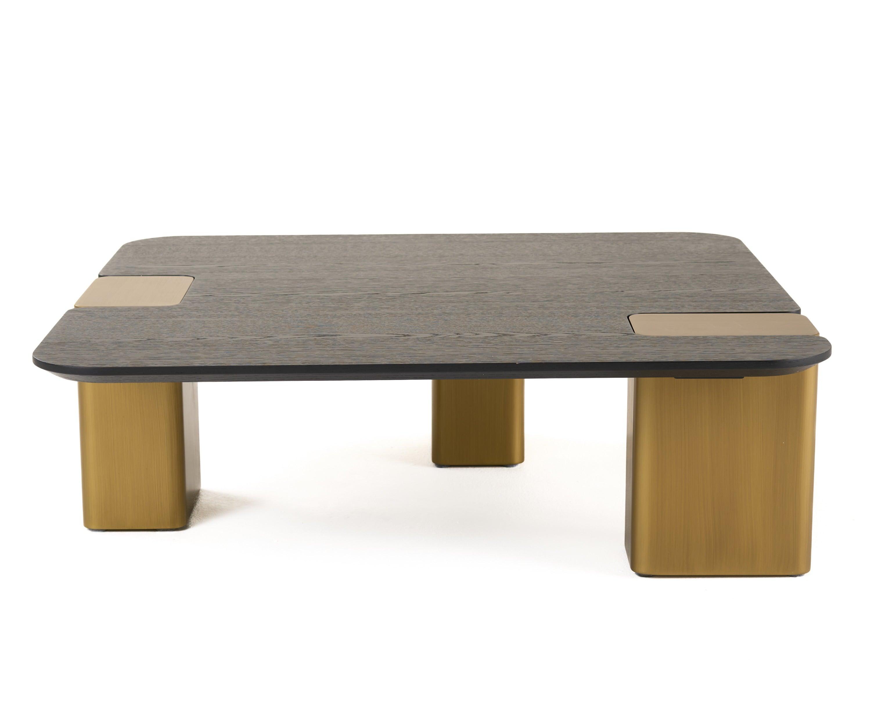 Modrest Harold Modern Brushed Square Small Coffee Table