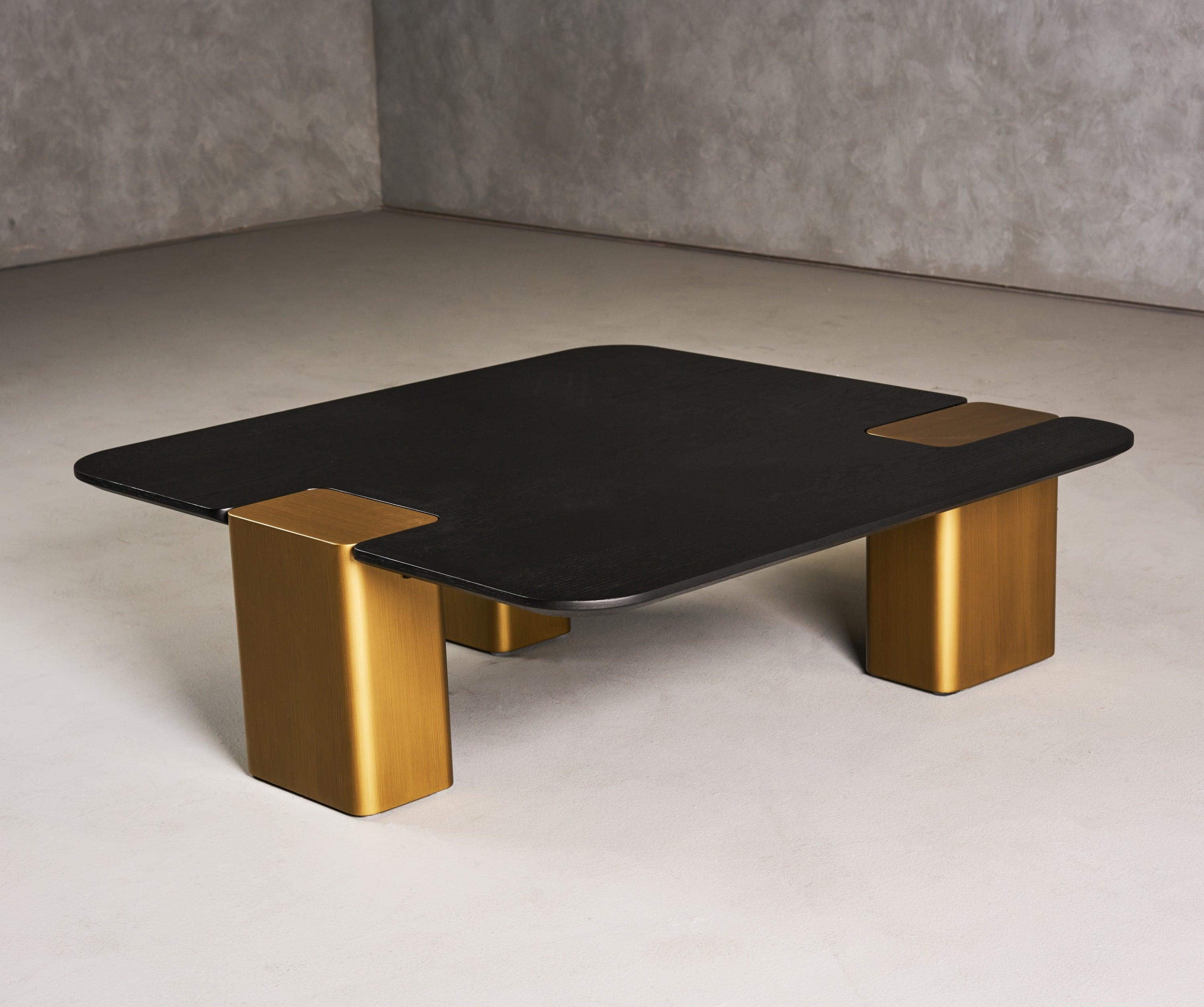 Modrest Harold Modern Brushed Square Small Coffee Table