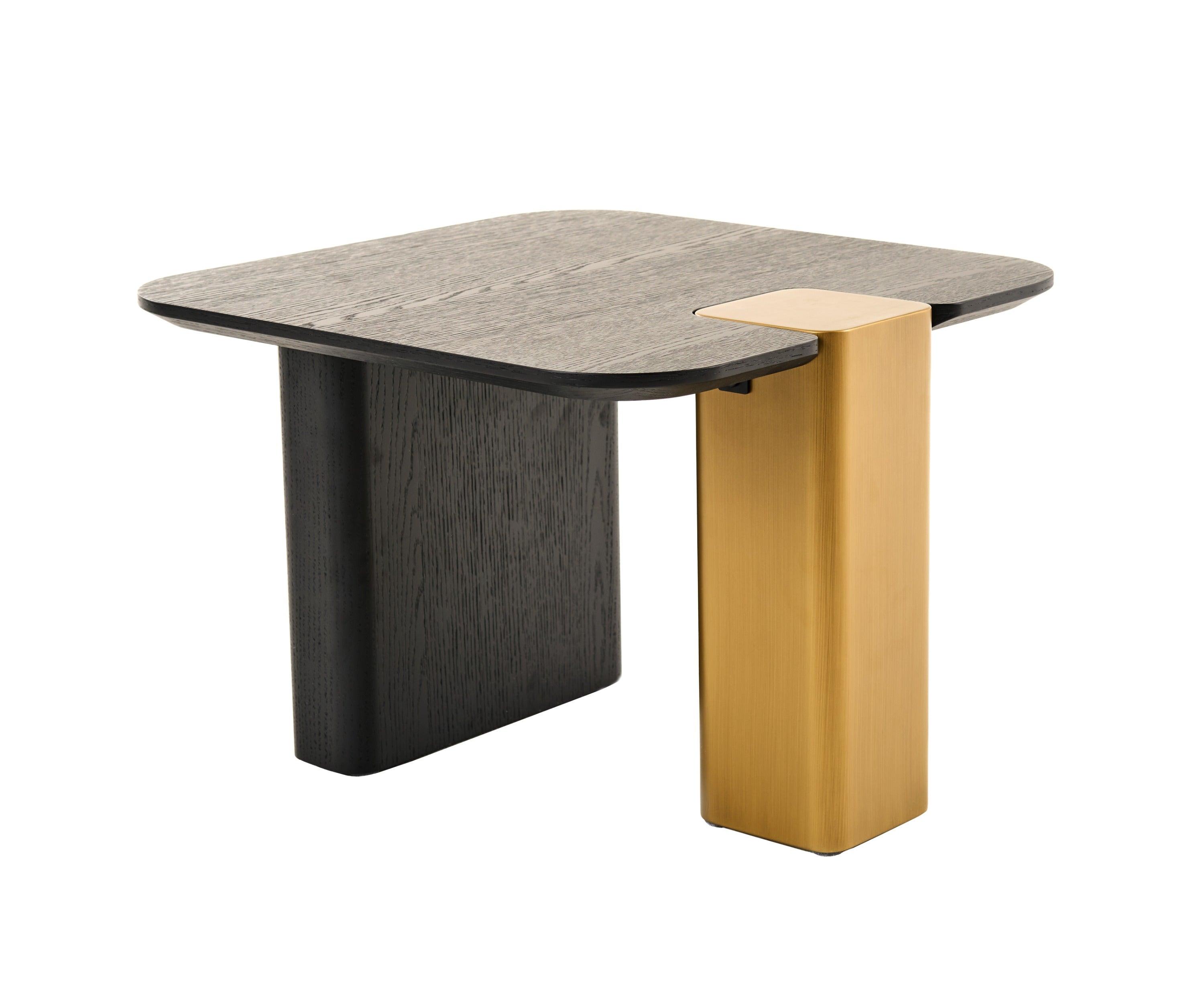 Modrest Harold Modern Brushed Square Coffee Table Set