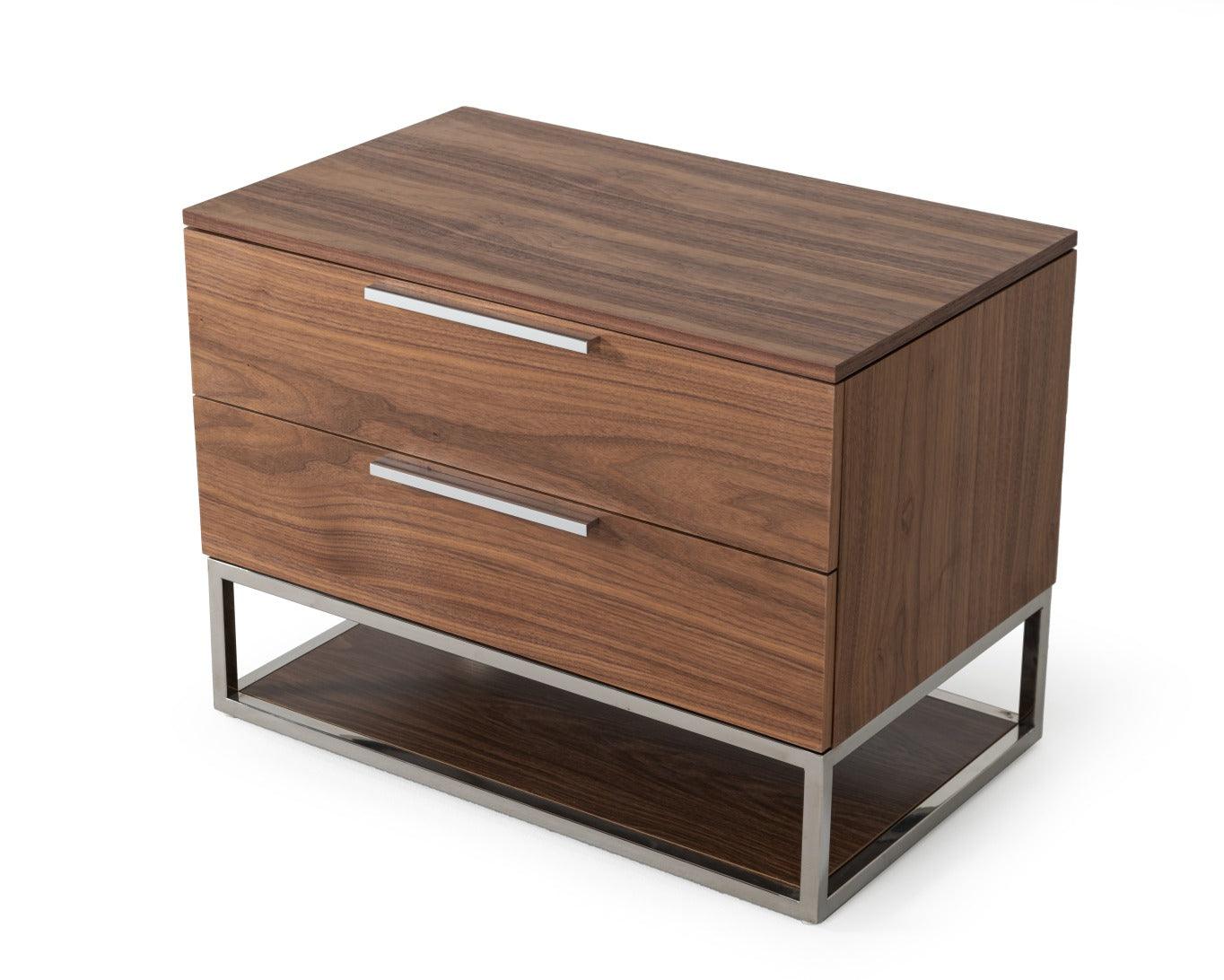 Modrest Heloise Contemporary Stainless Steel Nightstand