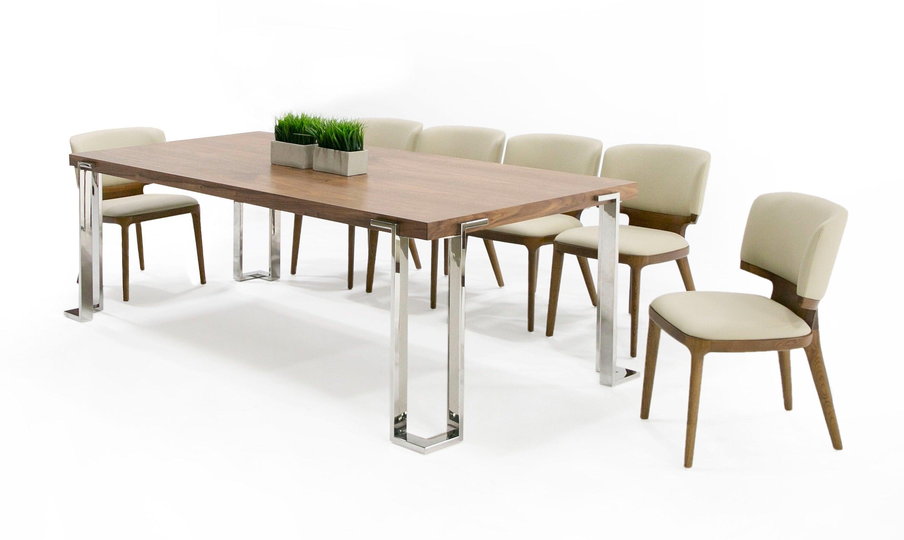 Modrest Heloise Modern Stainless Steel Dining Table