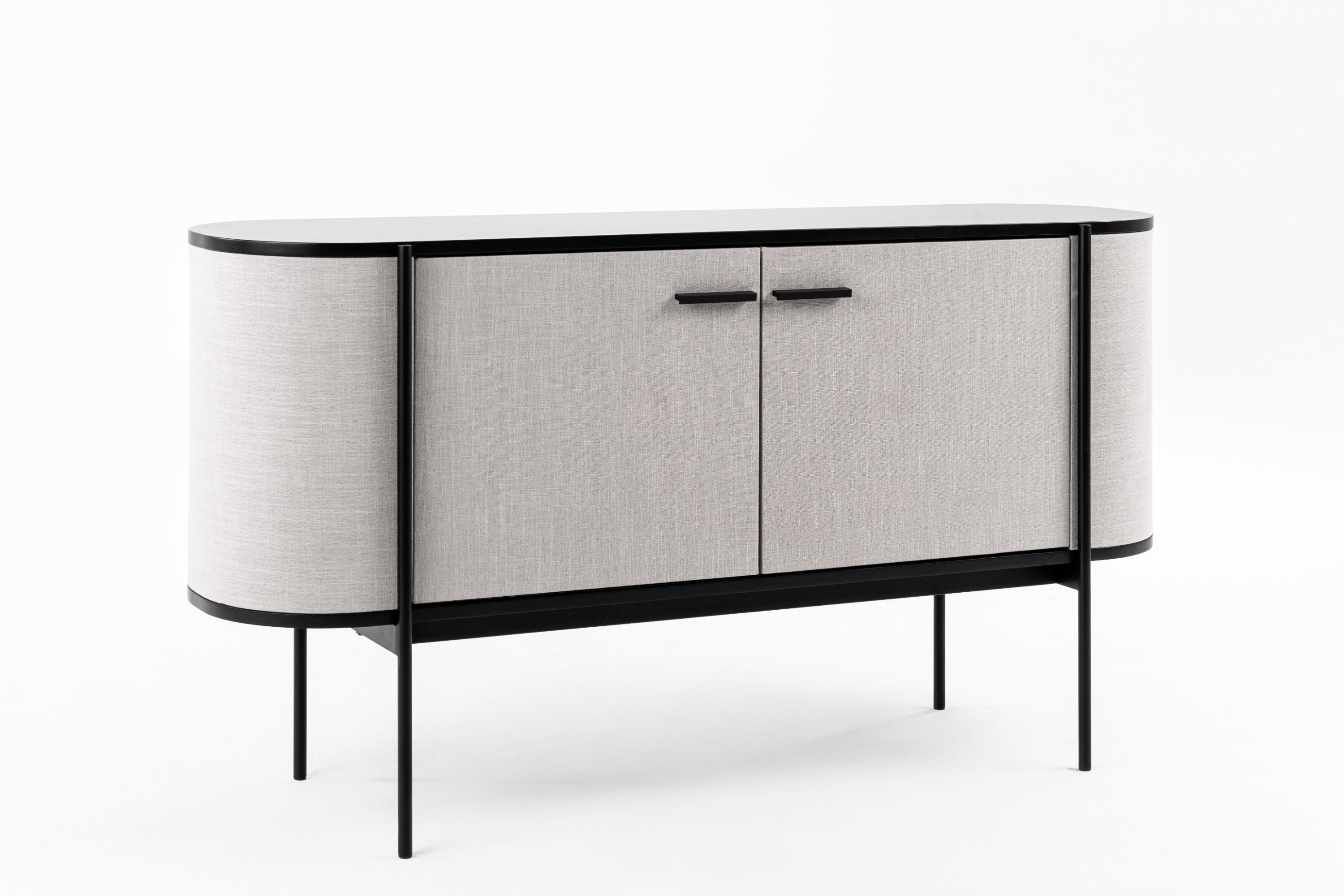 Modrest Hobart Modern Fabric Metal Buffet