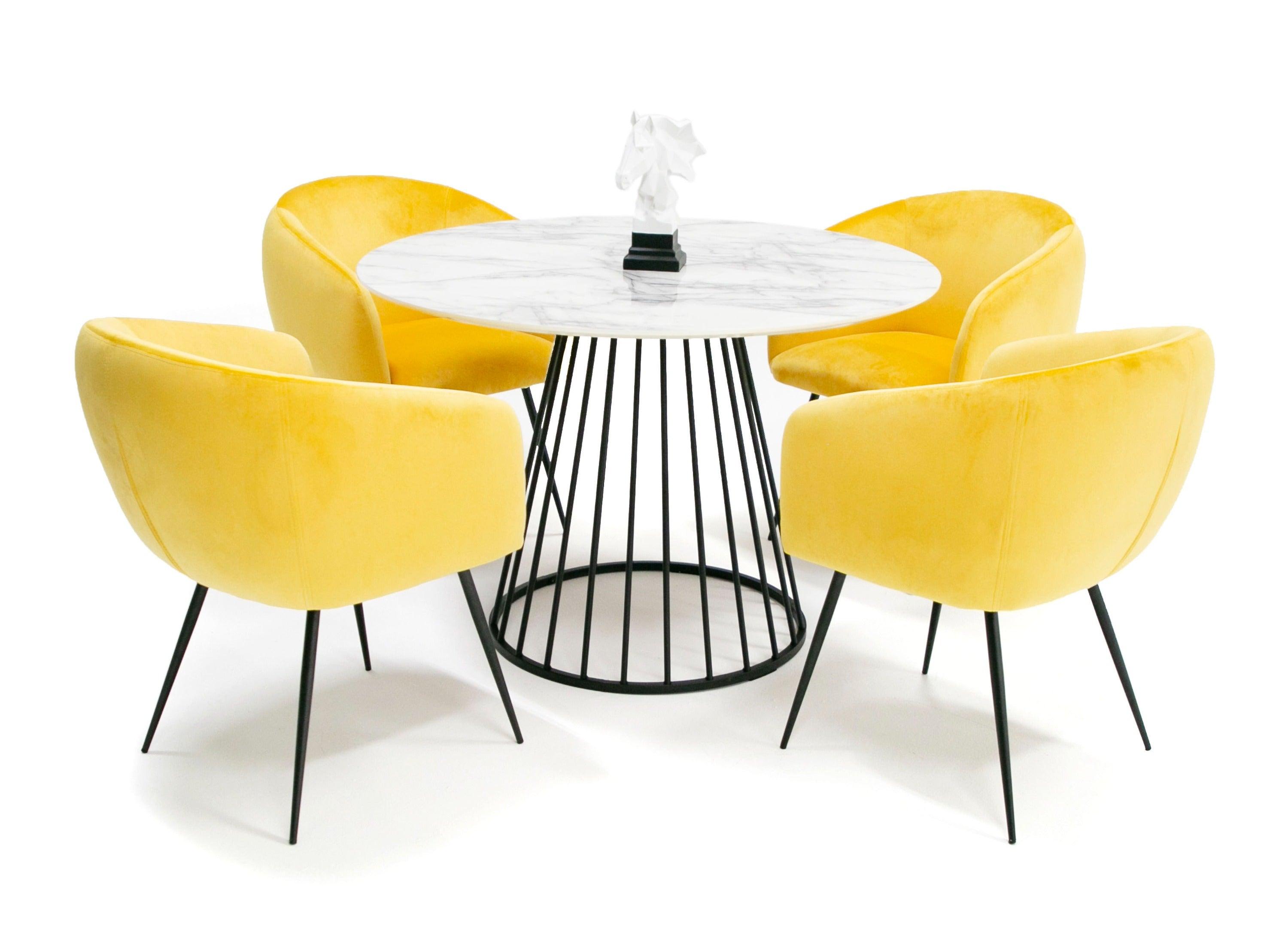 Modrest Holly Modern Round and Dining Table