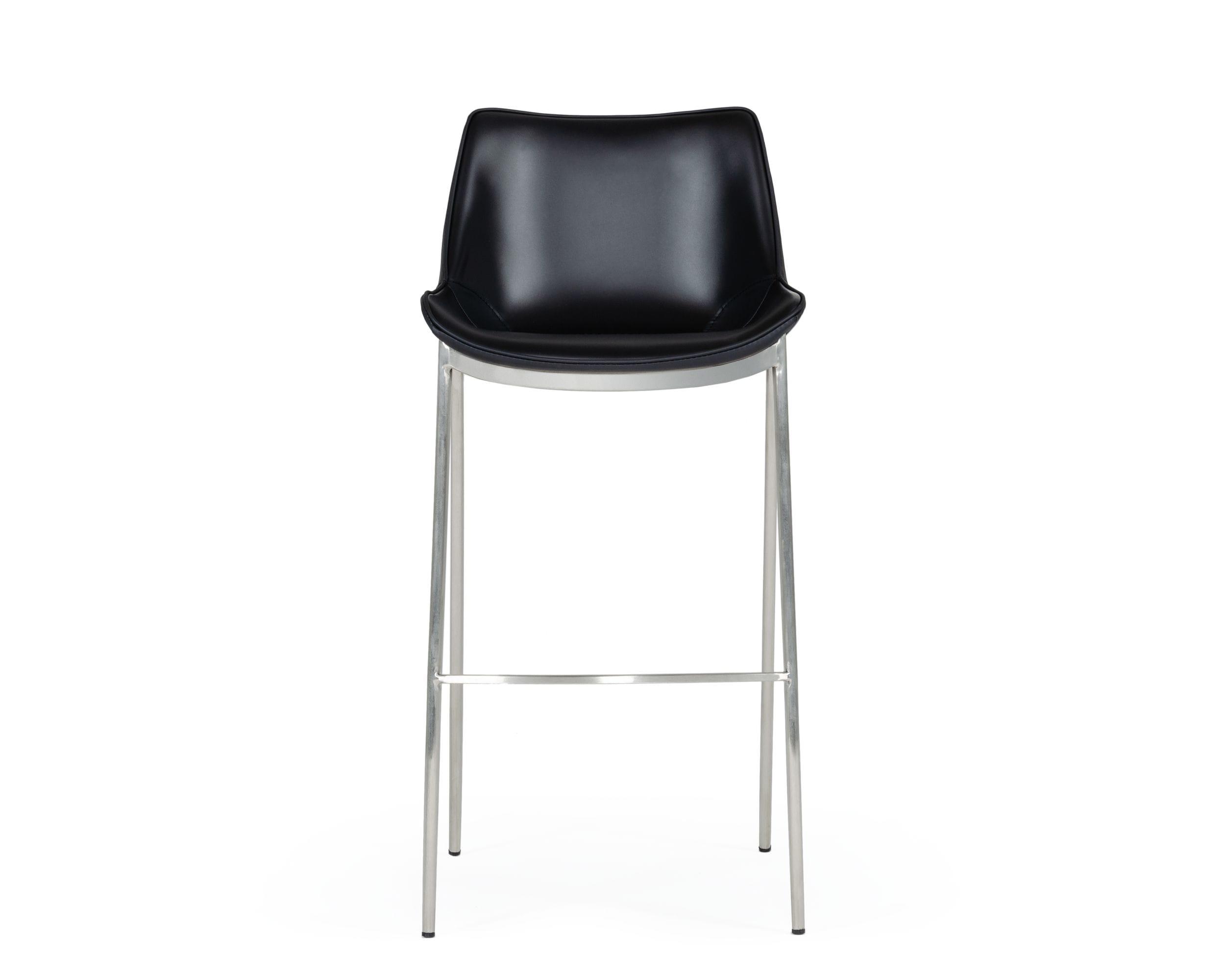 Modrest Hooper Modern EcoLeather Bar Stool (Set of 2)