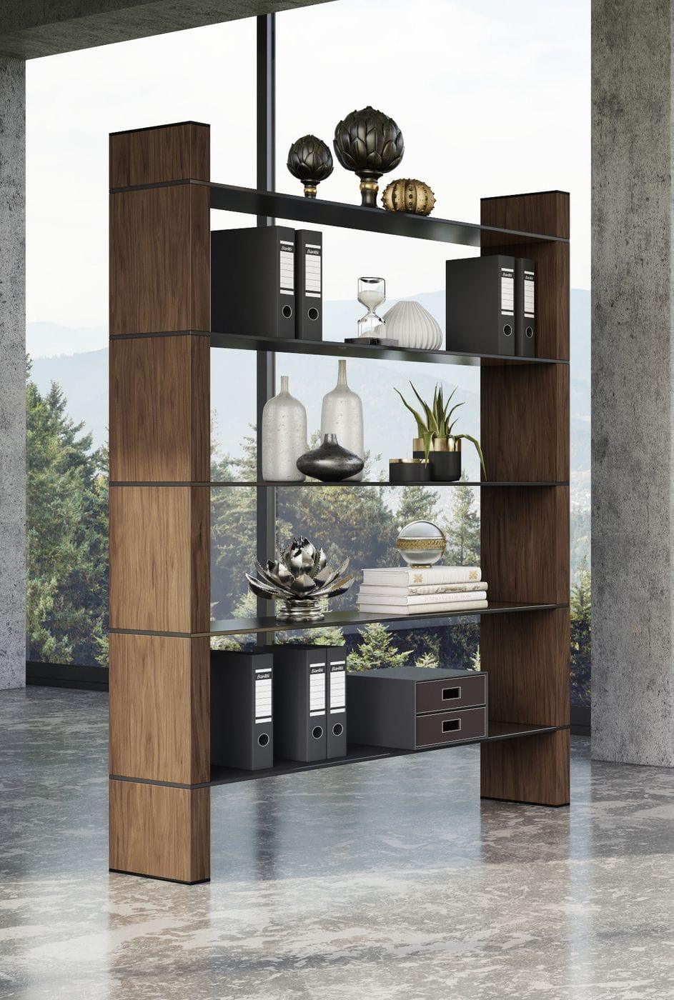 Modrest Glencoe Modern Glass Bookshelf